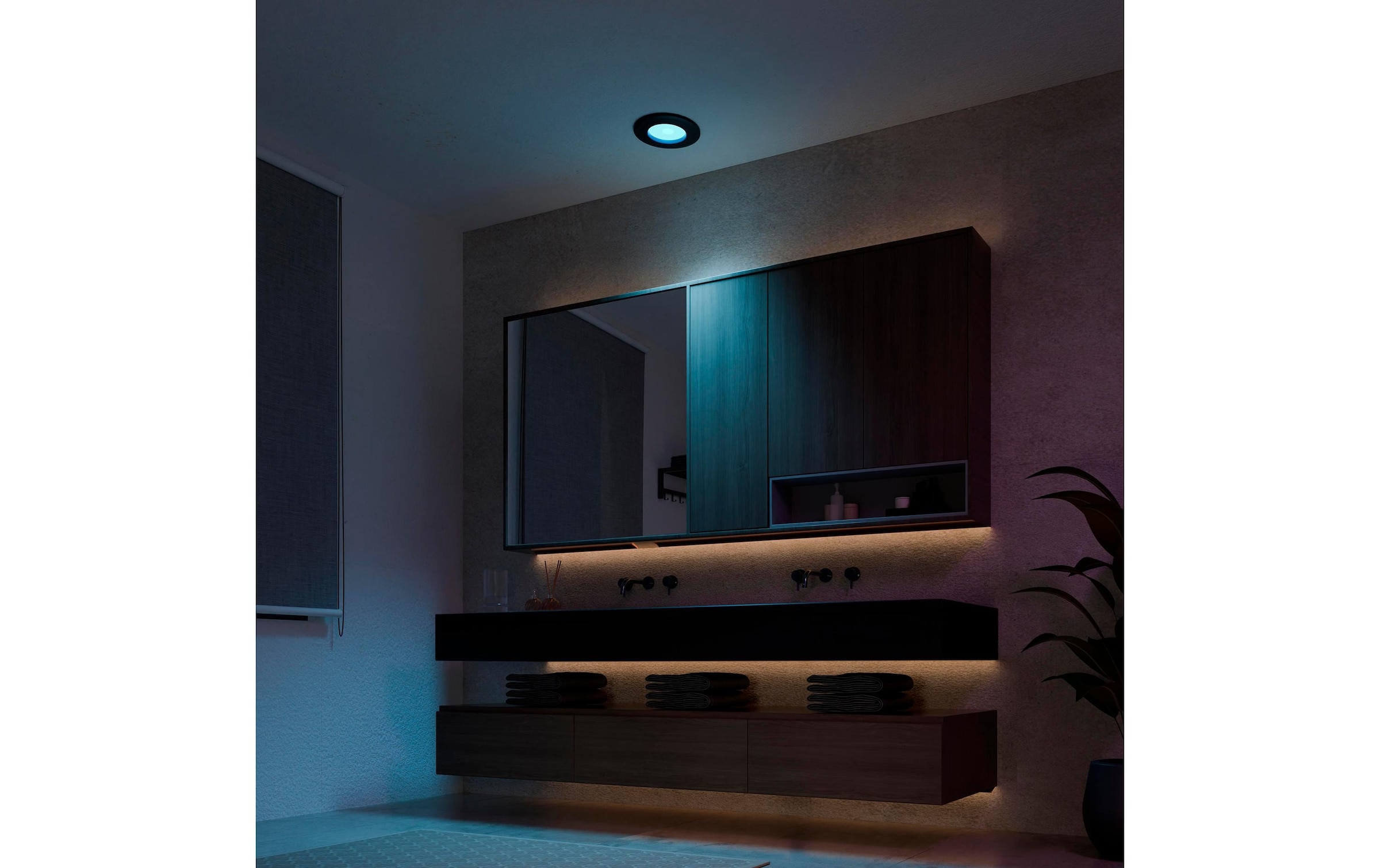 Philips Hue Spot de plafond »Philips Hue Deckenleuchte WCA Slim Recessed LED Spot S 3er« RVB | blanc chaud - blanc froid