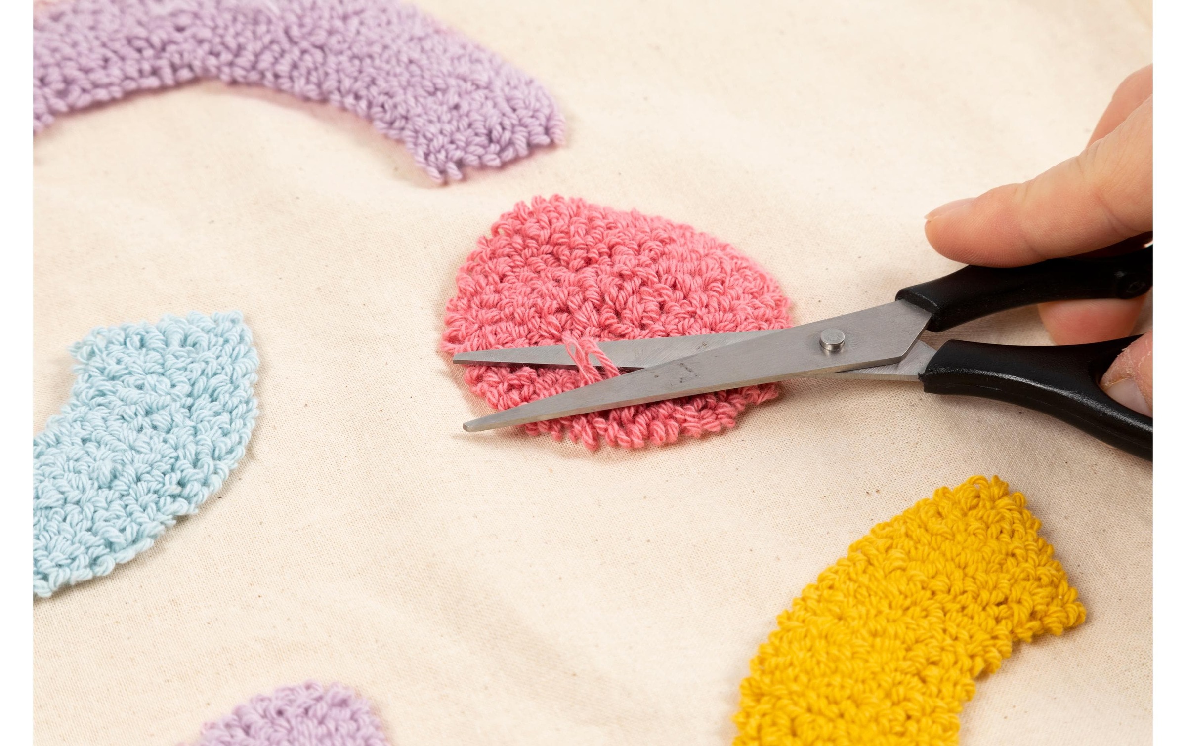 creativ company Kreativset »Punch Needle Einkaufstasche«, (7 tlg.)