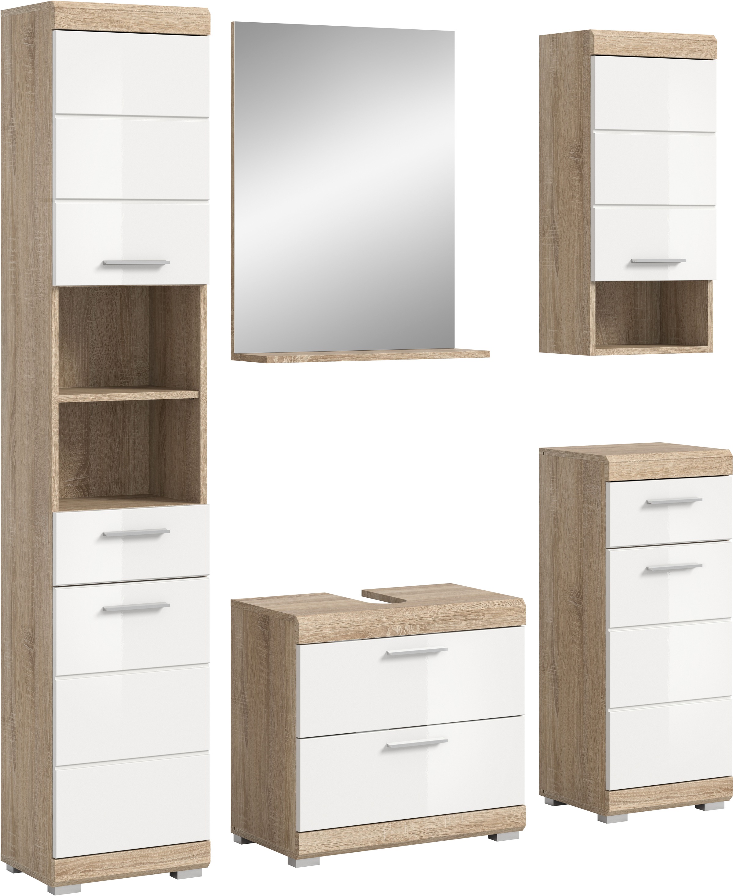 Image of welltime Badmöbel-Set "Siena, 5 teilig, bestehend aus:" Set, TOPSELLER, 5 Stk. tlg.