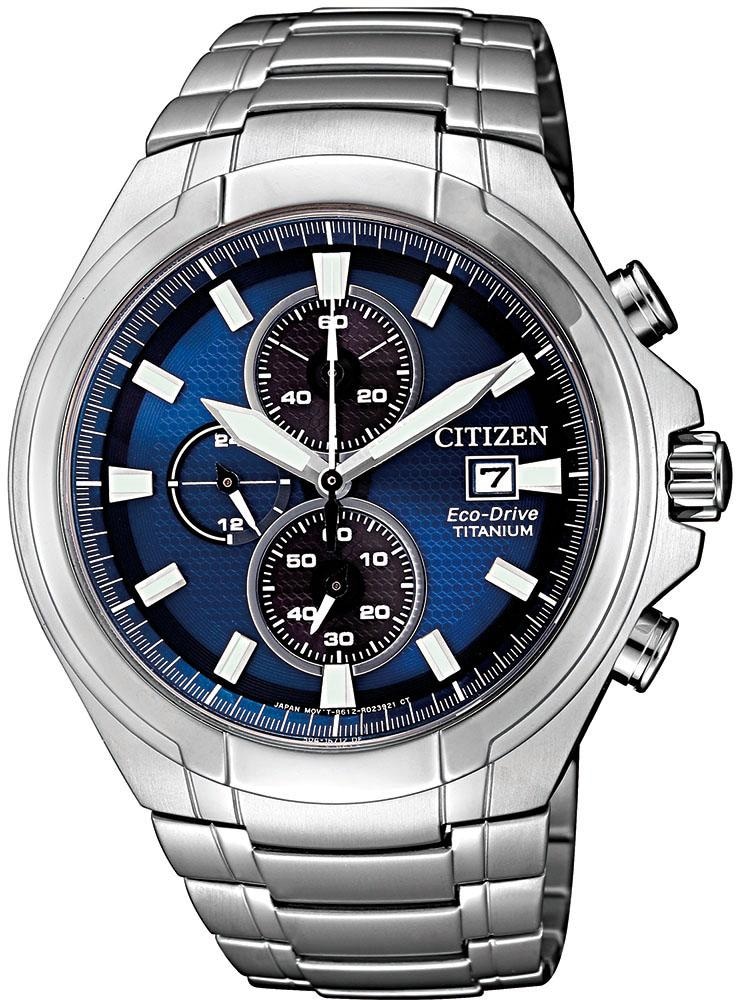 Image of Citizen Chronograph Armbanduhr, Herrenuhr, Solar, Stoppfunktion, Titan, Saphirglas
