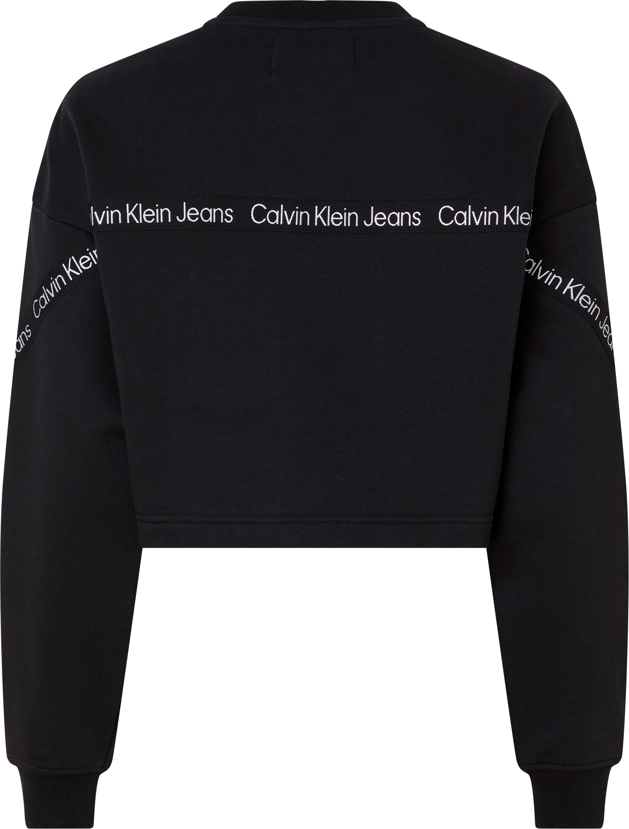 ♕ Calvin bestellen Sweatshirt, Applikationen Klein Jeans versandkostenfrei mit Logo-Tape