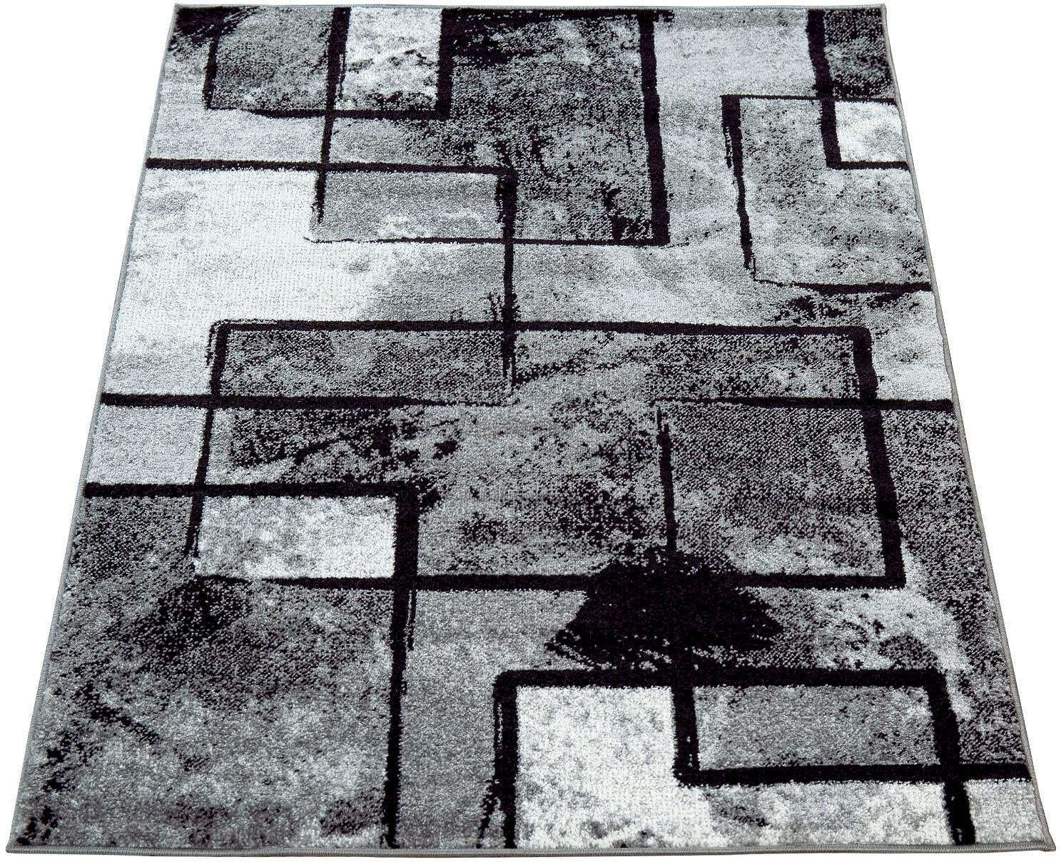 Image of Paco Home Teppich »Mondial 101«, rechteckig, 14 mm Höhe, Kurzflor, modernes abstraktes Design, ideal im Wohnzimmer & Schlafzimmer bei Ackermann Versand Schweiz