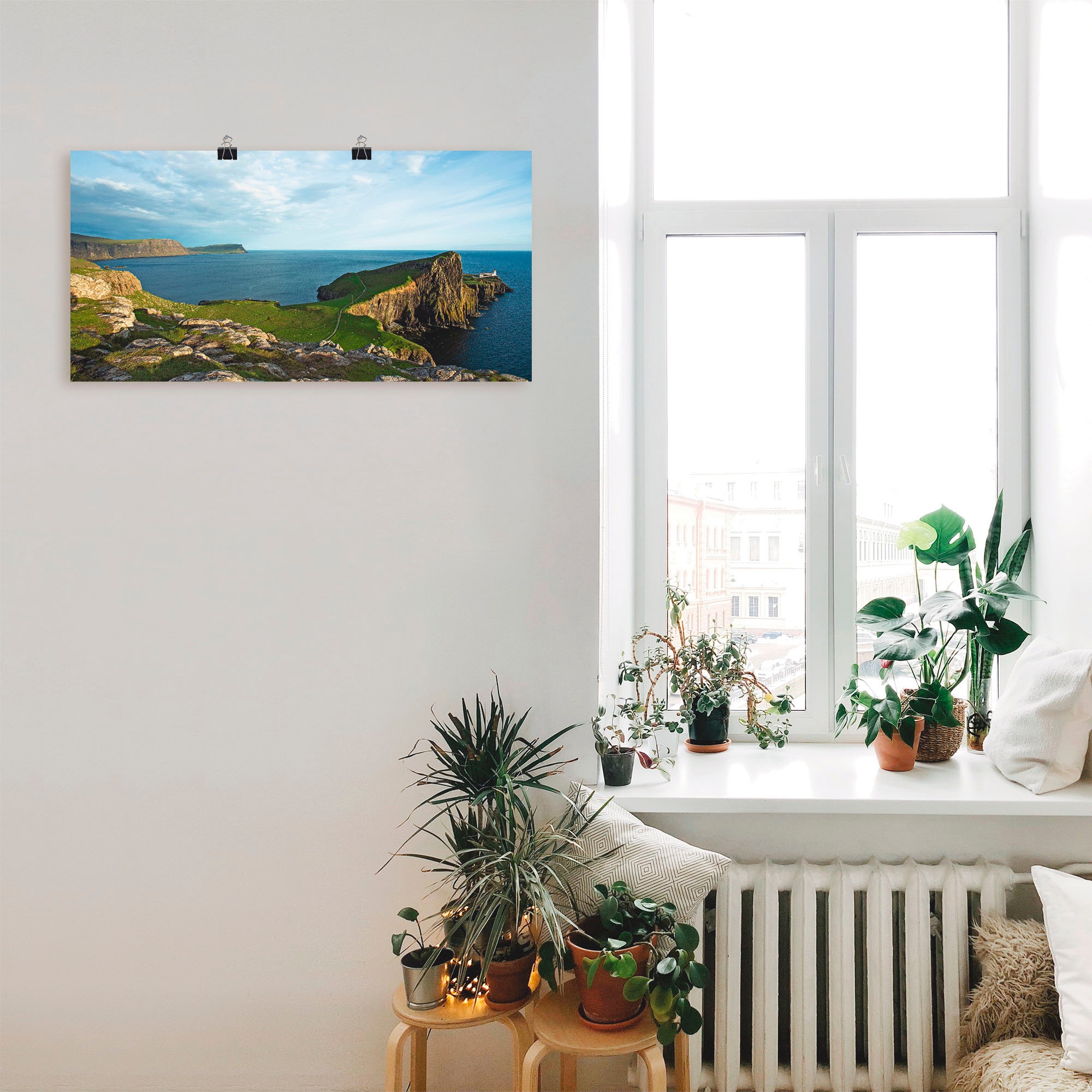 Artland Poster »Schottische Landschaft«, Europa, (1 St.), als Leinwandbild, Wandaufkleber oder Poster in versch. Grössen