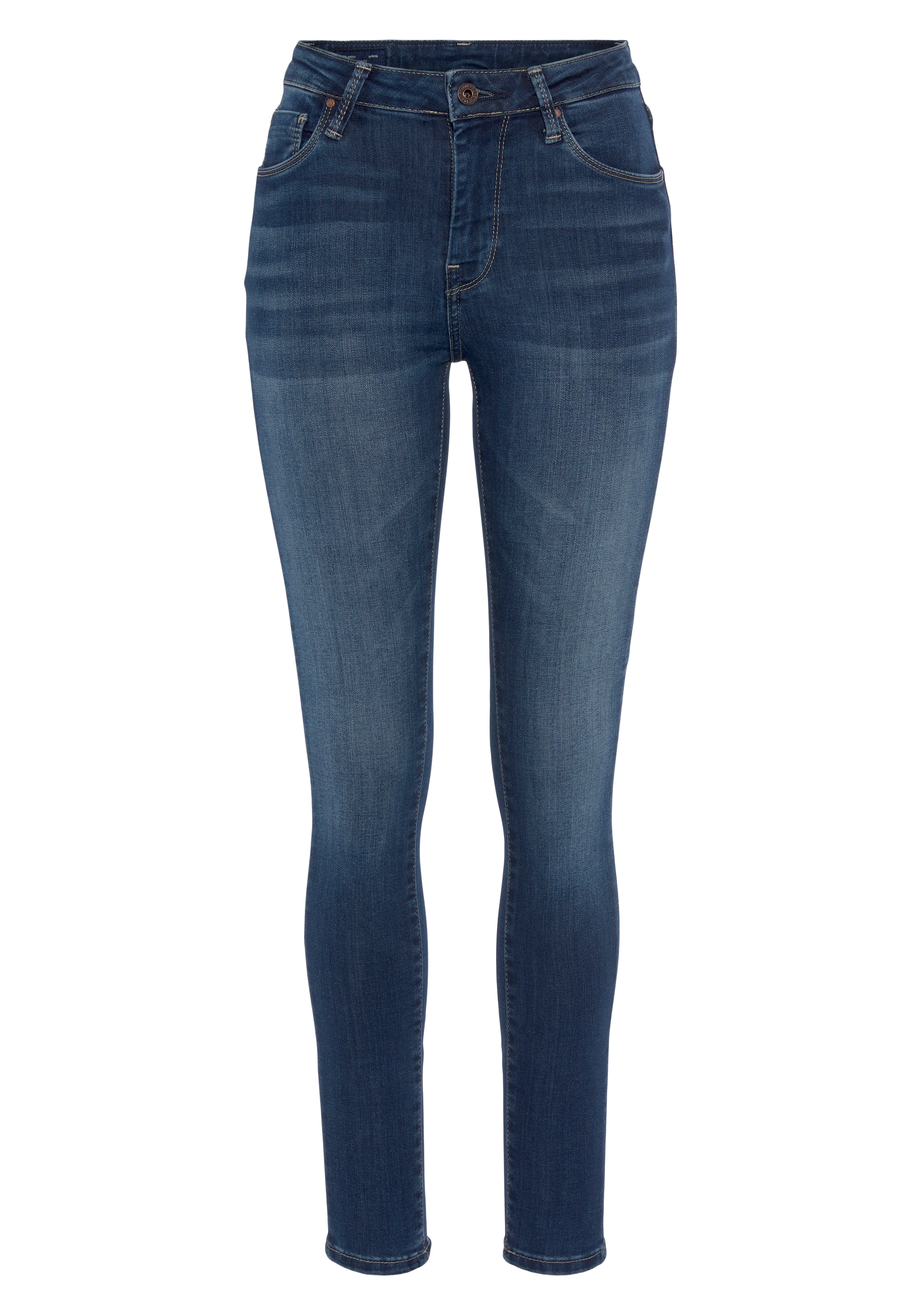 Röhrenjeans »REGENT«, in Skinny Passform mit hohem Bund aus seidig bequemem Stretch Denim