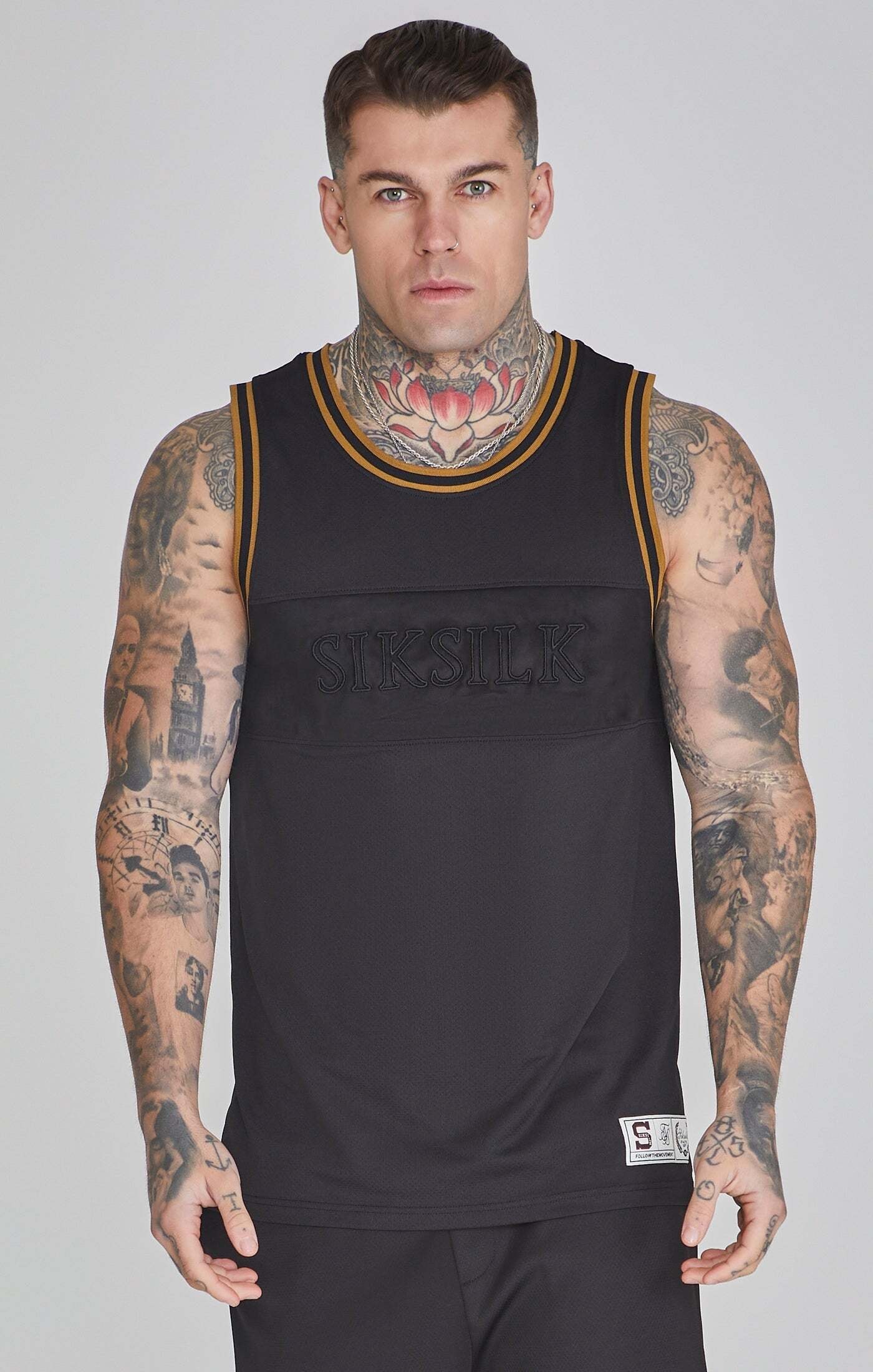 Tanktop »Siksilk Top Basketball Vest in Black«