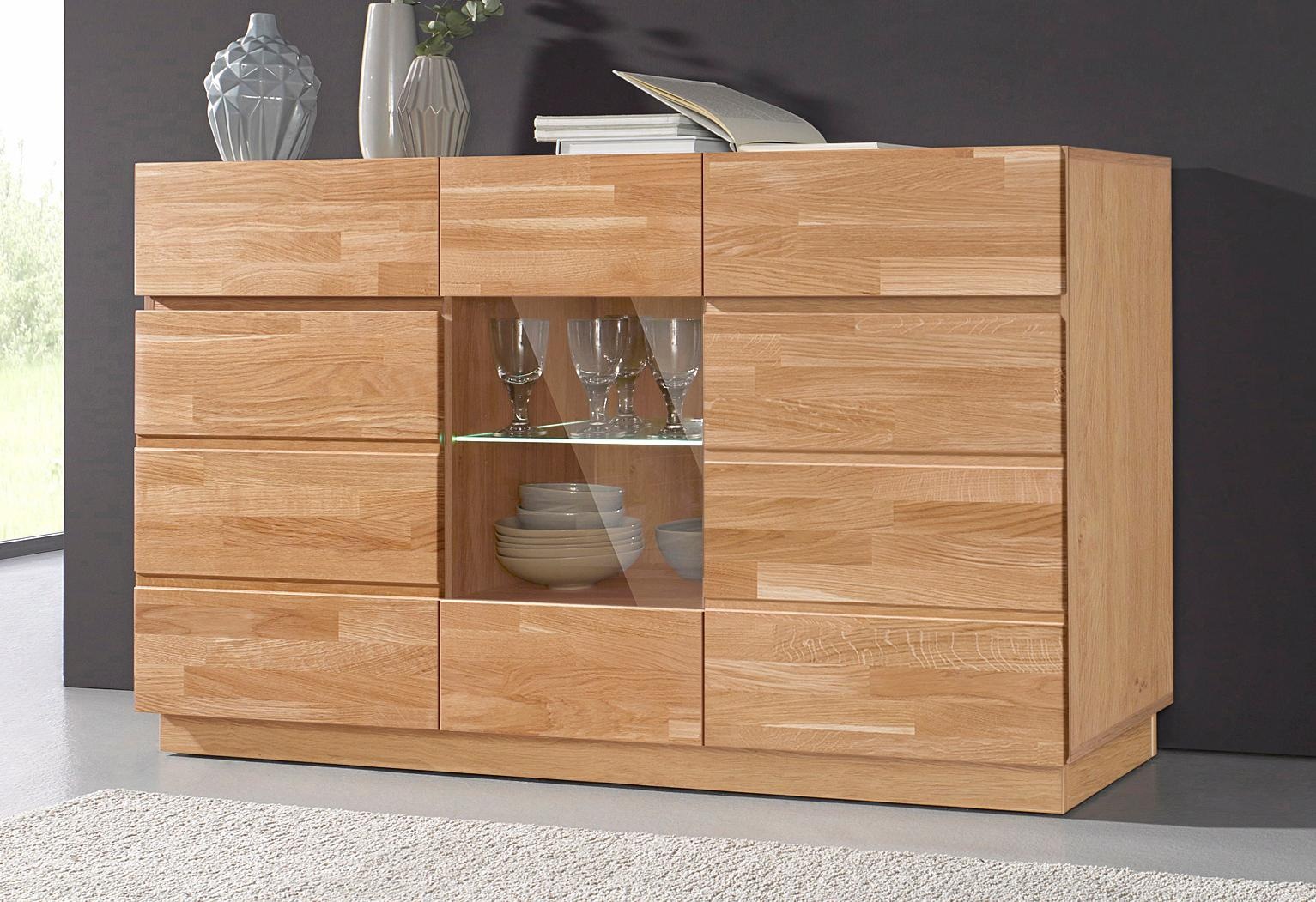 Home affaire Sideboard "Laima" Kommode, Breite 140 cm, teilmassiv, FSC-zertifiziert
