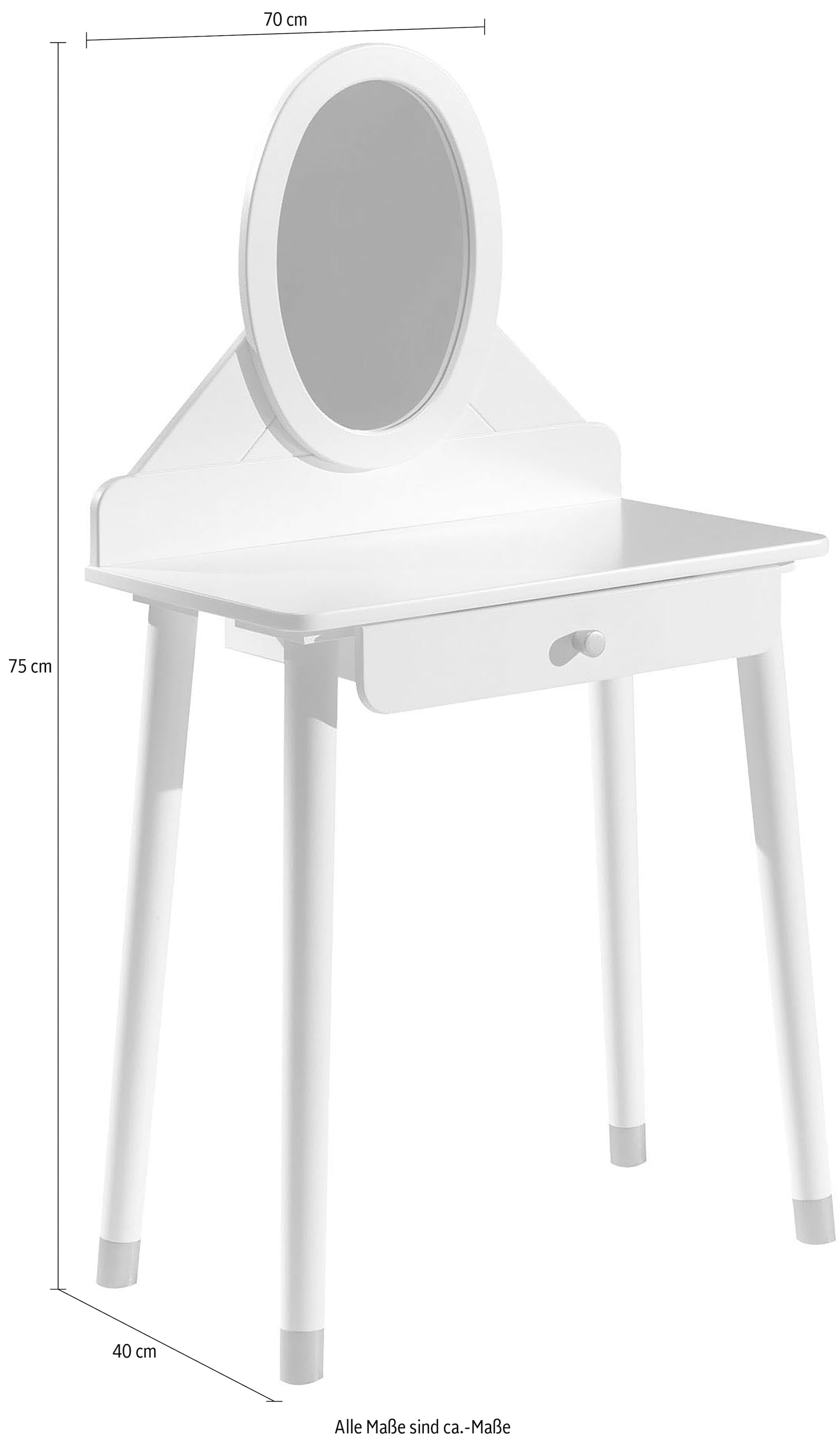 Vipack Schminktisch »Billy« Made in Europe,  MDF-Oberfläche