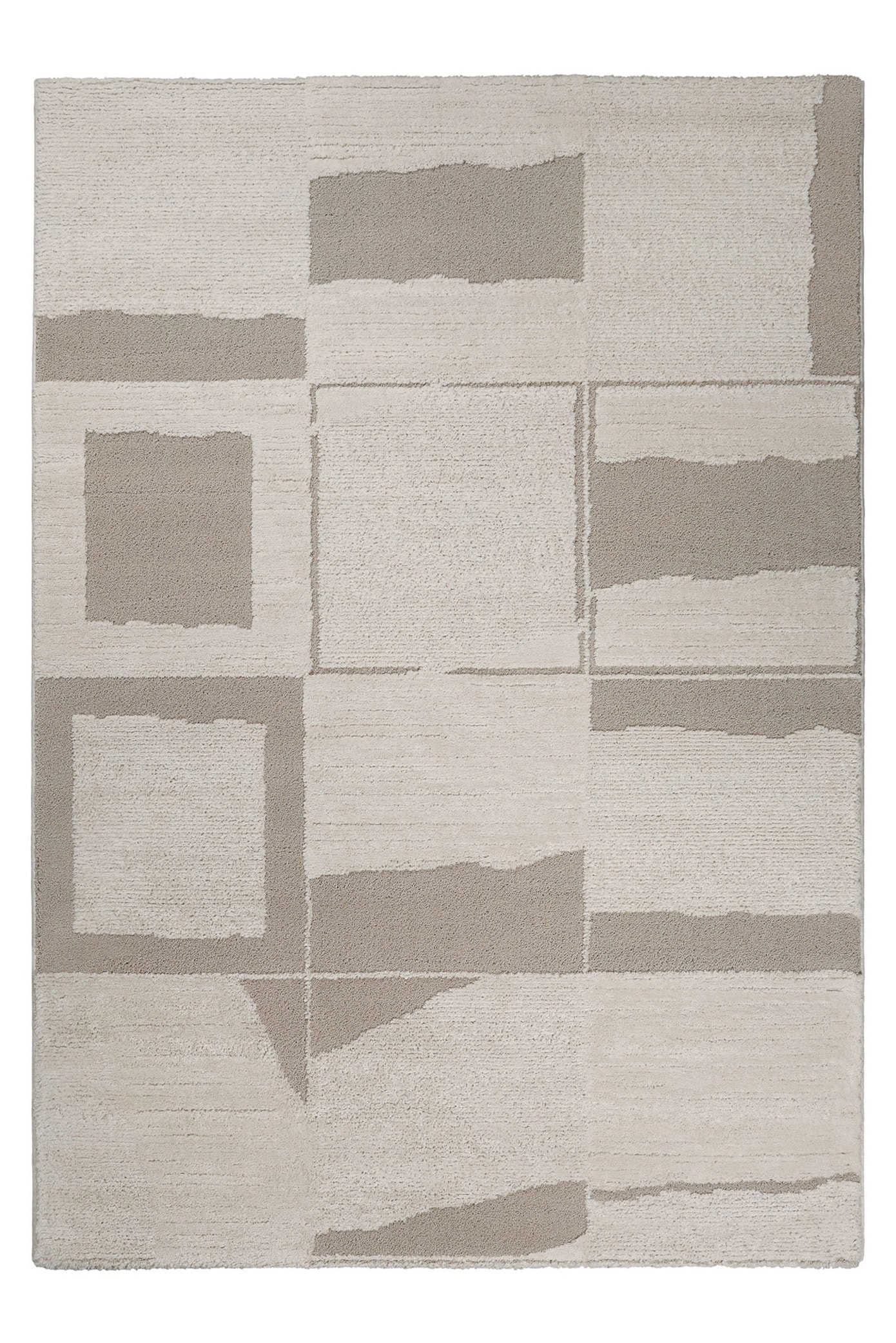 Wecon home Tapis »Ingvar« Rectangulaire 18 mm Höhe Gewebt, Hoch-Tief, pflegeleicht, kariertes Design, Scandi, Wohnzimmer