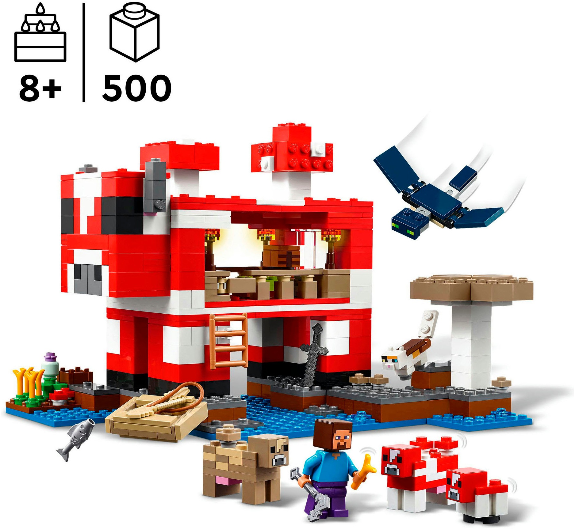 LEGO® Pions de construction »Das Pilzkuh-Haus (21270), LEGO Minecraft« Made in Europe