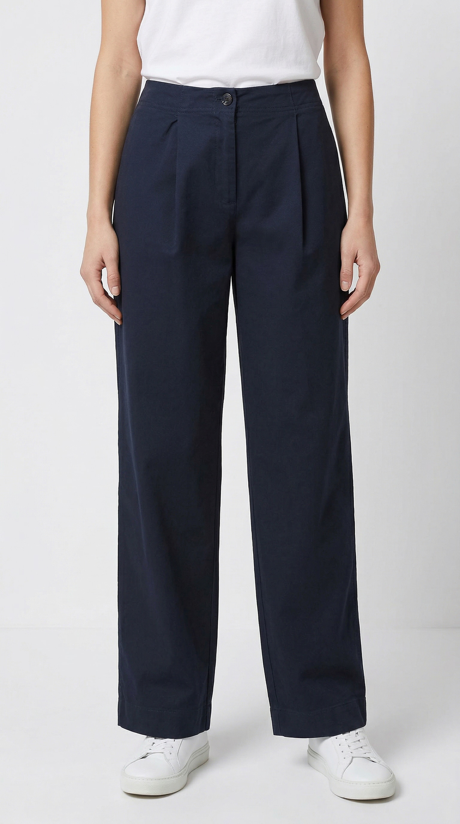 Image of BOSS ORANGE Chinohose "Taquina Premium Damenmode" in lockerer Passform, Barrel Fit