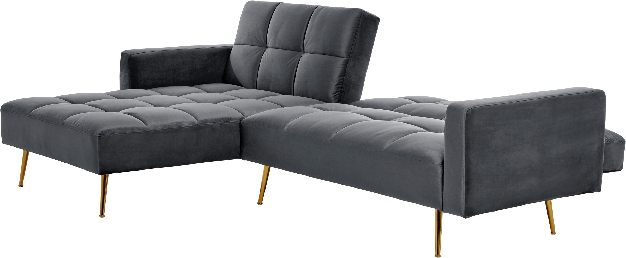 Jahnke Canapé d'angle »CHILLAX POSH CORNER« avec fonction couchage, montage réversible, 244 x 150 cm