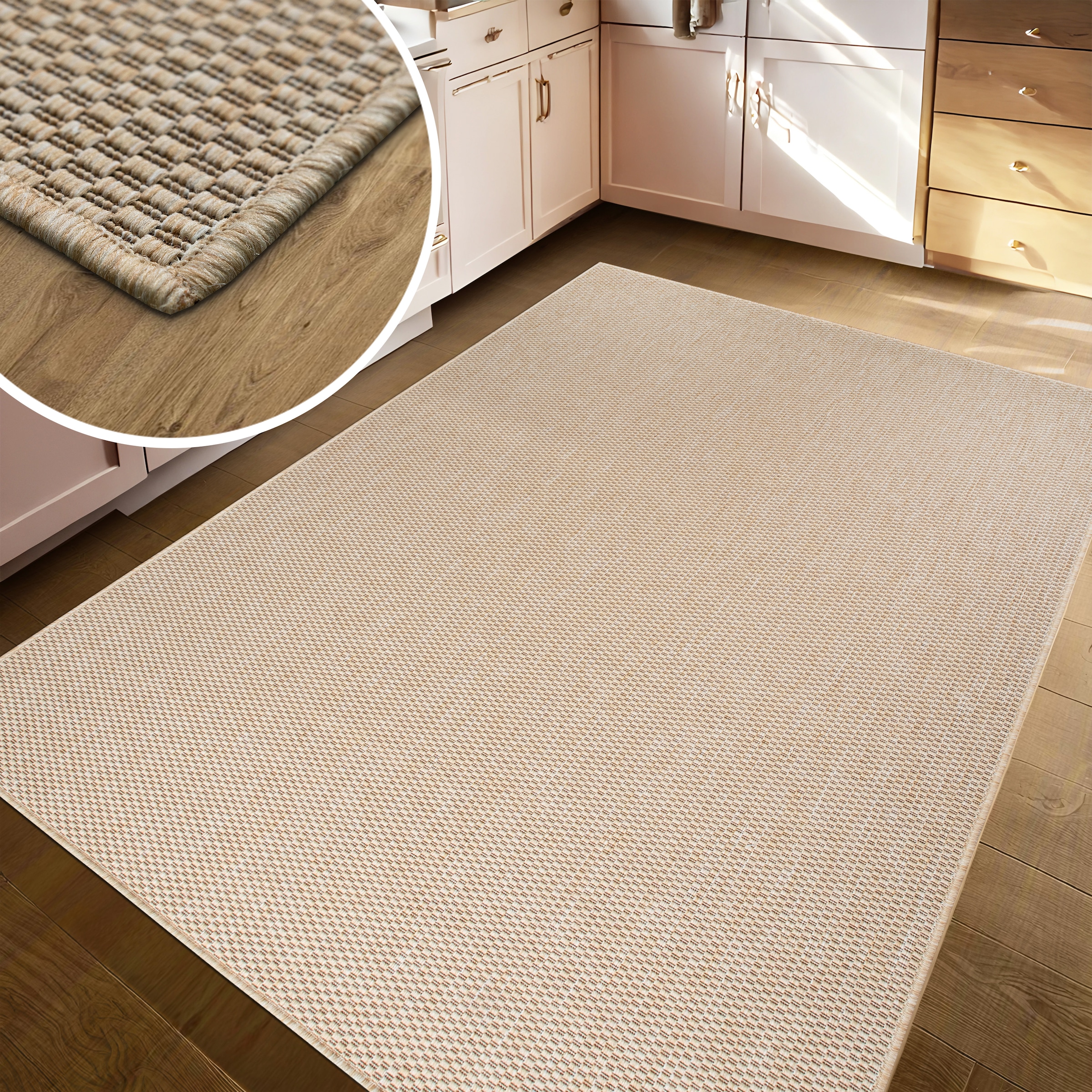 my home Teppich »Venedig auch als Läufer erhältlich« rechteckig 4 mm Höhe In- und Outdoor geeignet, Sisal-Optik, Wetterfest & UV-beständig