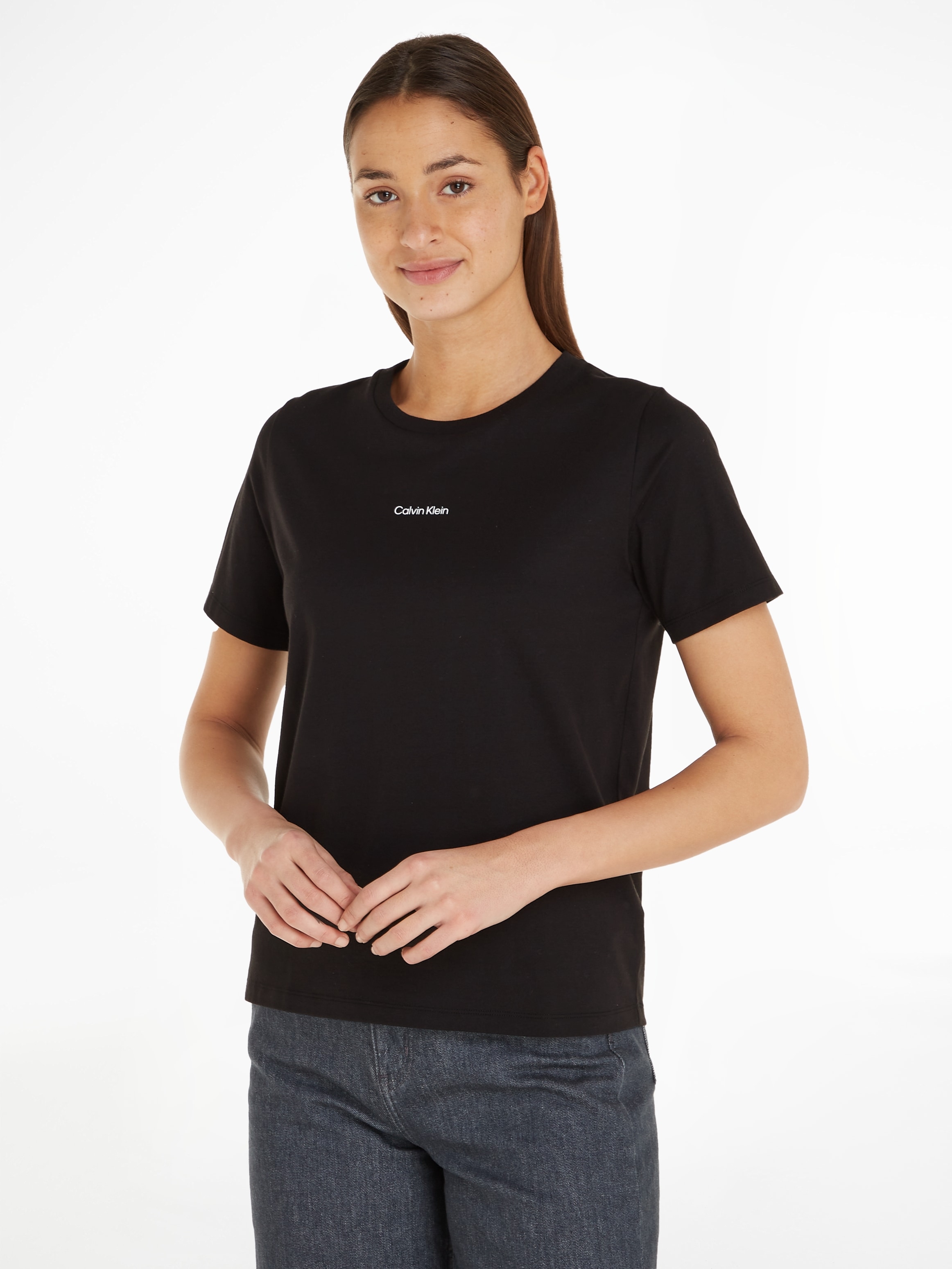 T-Shirt »MICRO LOGO T-SHIRT«, aus reiner Baumwolle