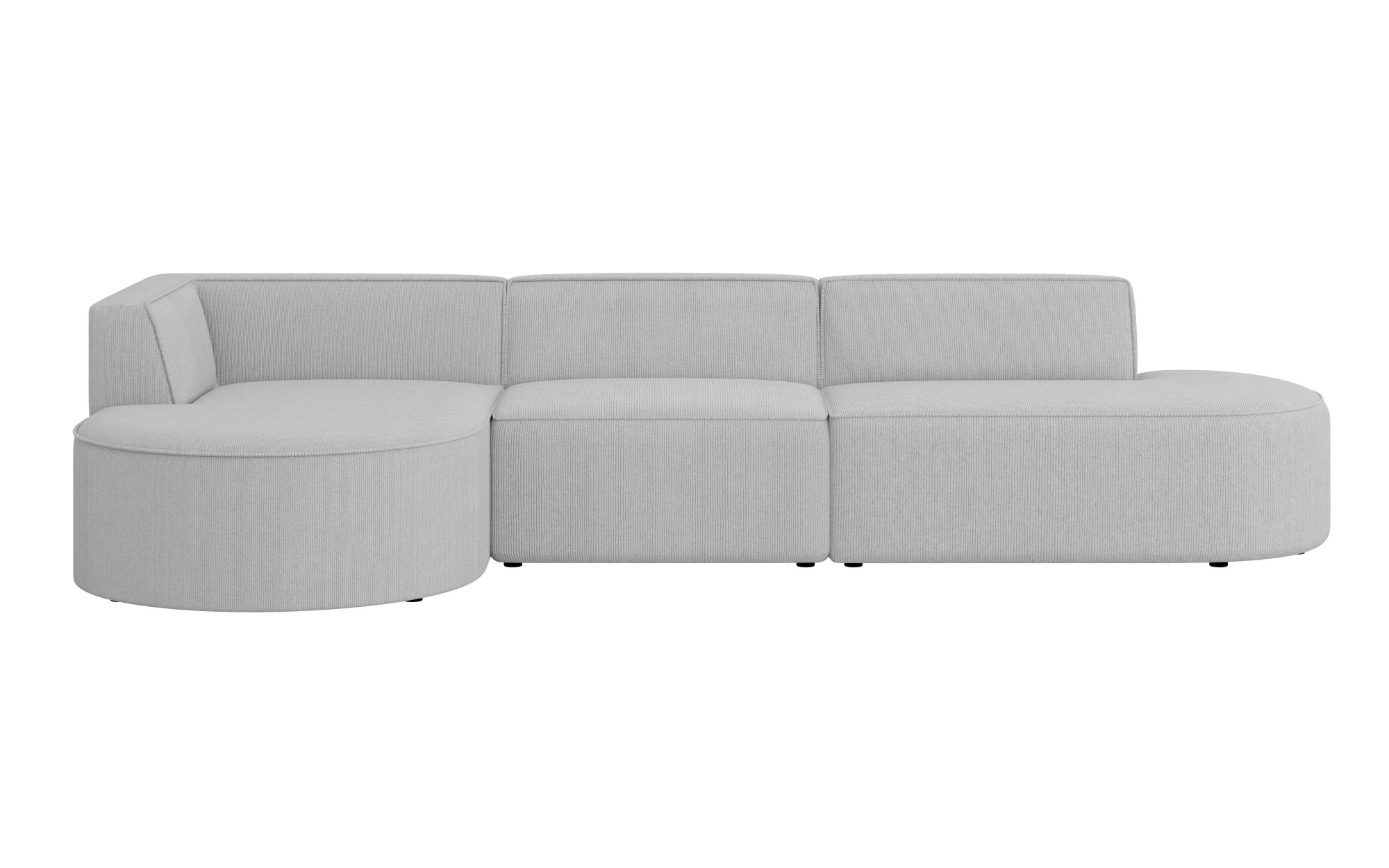 andas Ecksofa »Ecksofa EIVIND mit Ottomane rechts/links, Masse: B/H/T 343/159/72 cm«, L-Form mit Wellenunterfederung, auch in Feincord und Bouclé