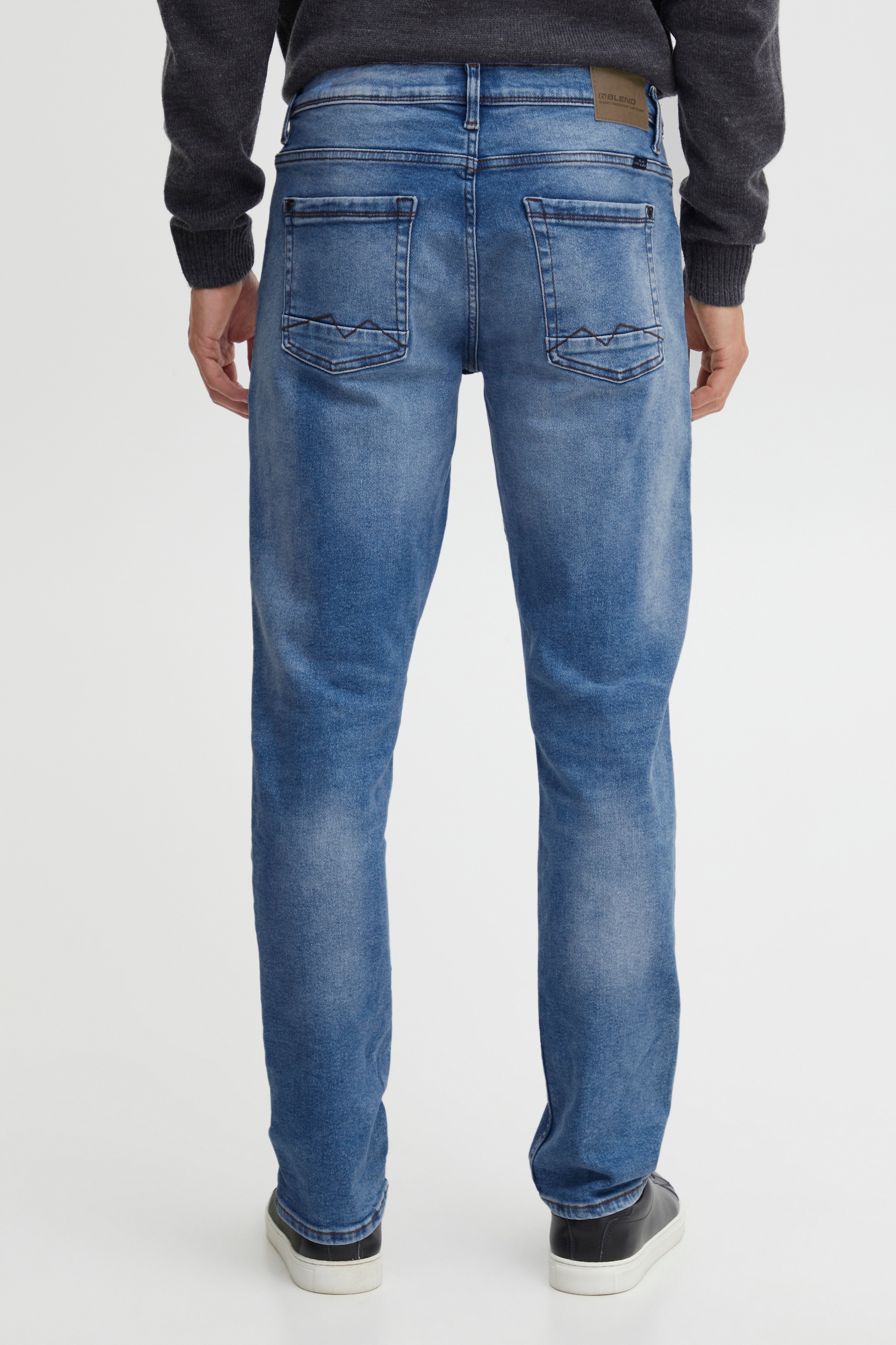 Image of Blend Regular-fit-Jeans "Blizzard fit Multiflex - NOOS" aus Baumwollmischung, mit Abriebeffekten