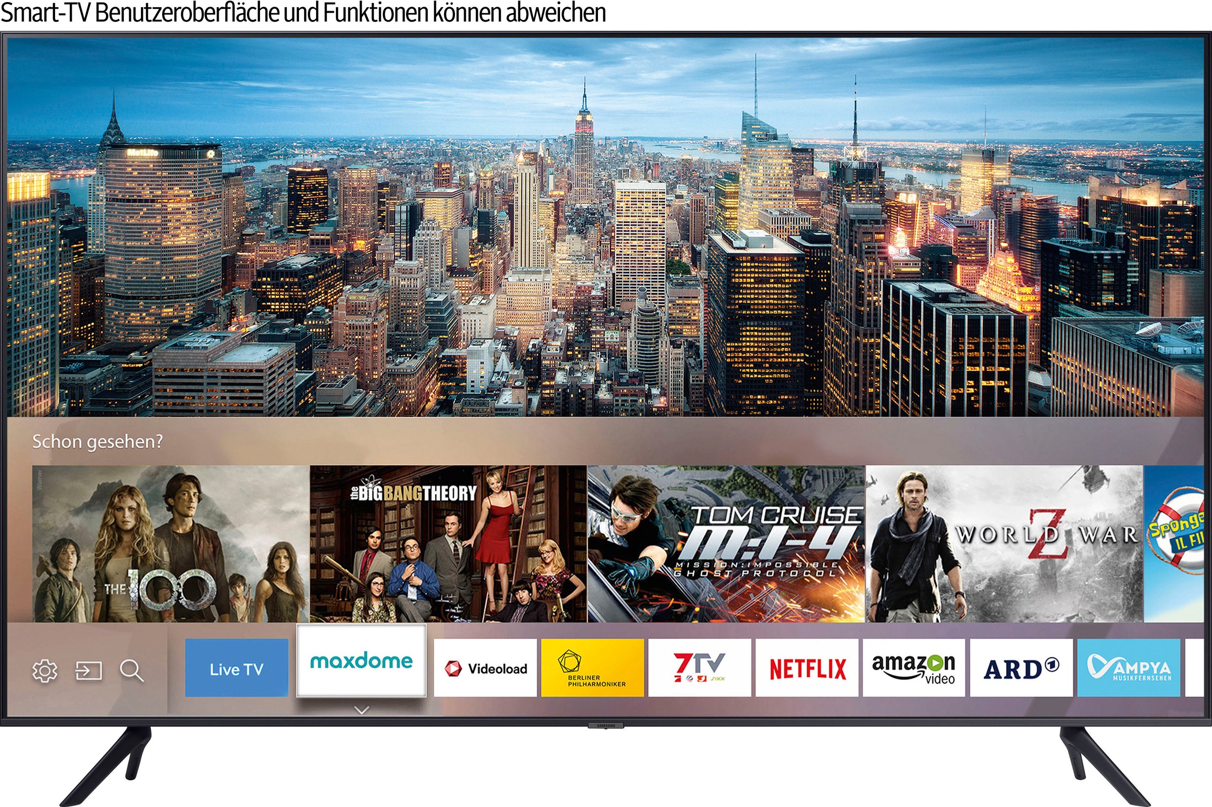 Samsung LED-Fernseher »GU75AU7179U«, 4K Ultra HD, Smart-TV, HDR,Crystal Prozessor 4K,Q-Symphony,Contrast Enhancer