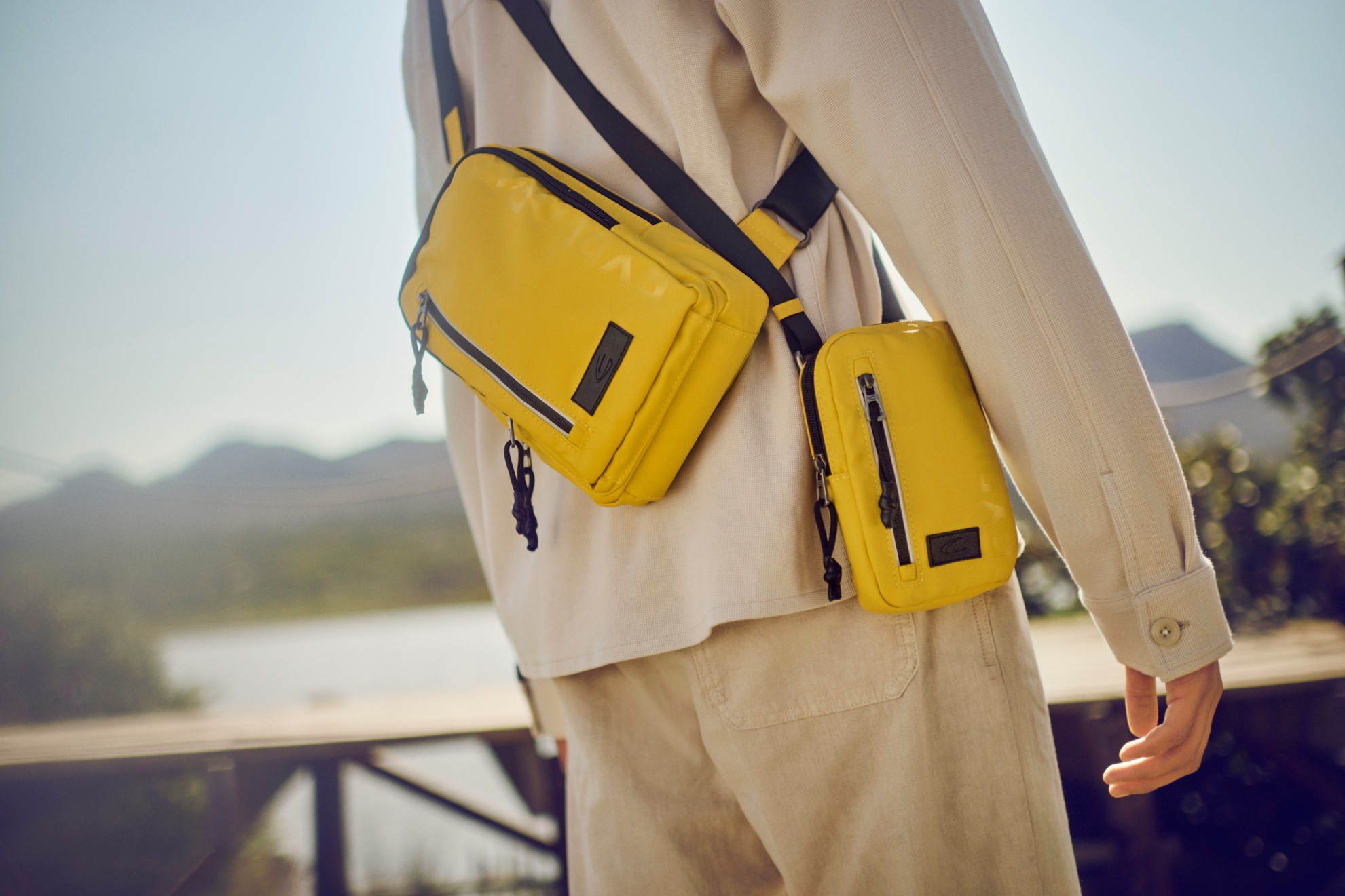 camel active Cityrucksack »Explore« wasserabweisendes recyceltes Nylon und reflektierende Reissverschlüsse