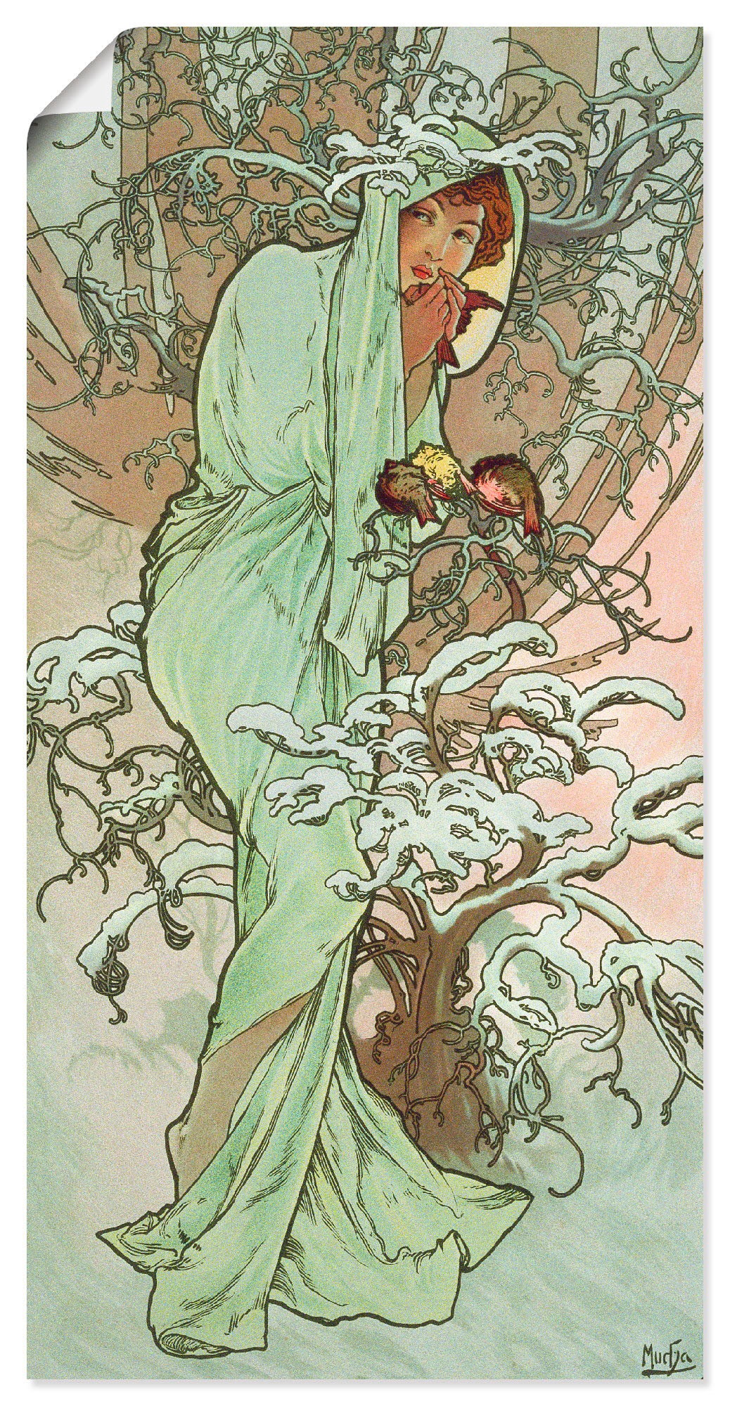 Image of Artland Wandbild »Hiver (Winter), 1896«, Frau, (1 St.), in vielen Grössen & Produktarten -Leinwandbild, Poster, Wandaufkleber / Wandtattoo auch für Badezimmer geeignet bei Ackermann Versand Schweiz