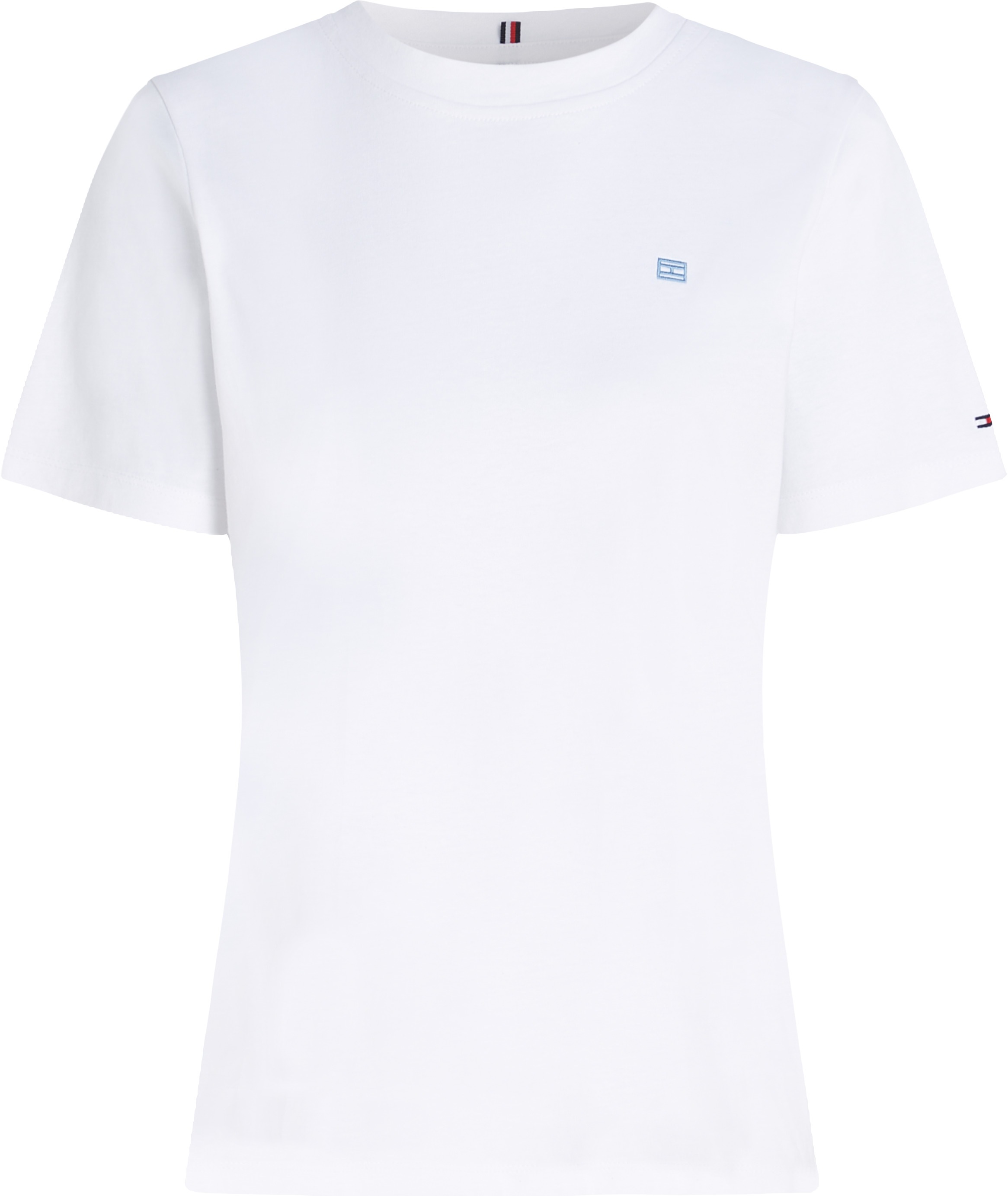 Tommy Hilfiger T-Shirt »REG CONTRAST FLAG SS TEE« mit Logostickerei