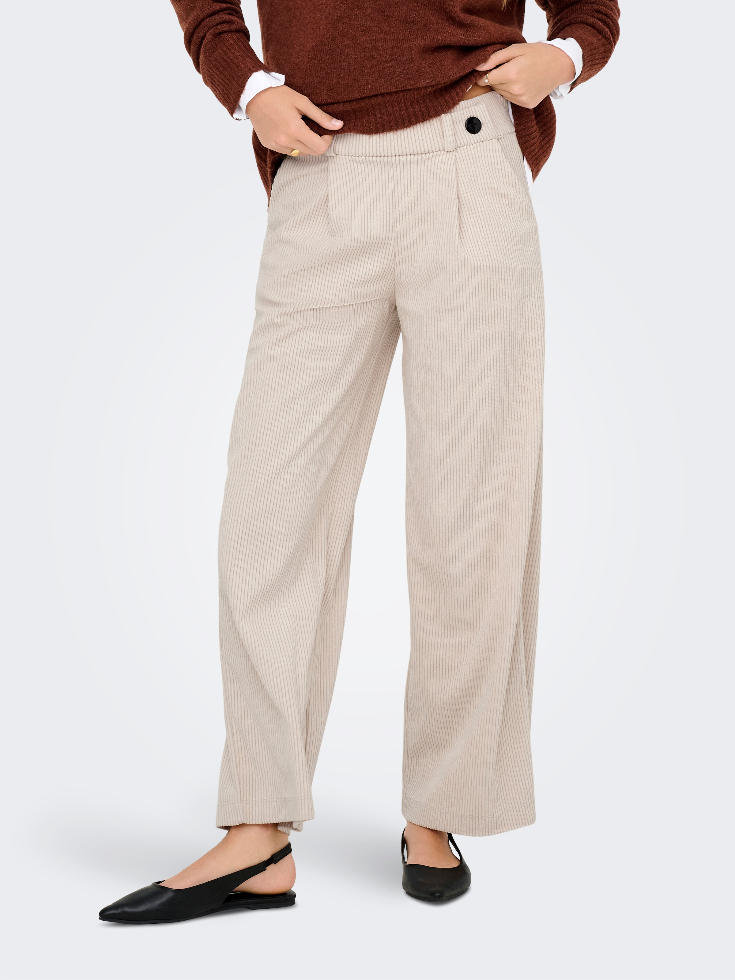 Image of JDY Cordhose "JDYGEGGO CORD PANT JRS NOOS" Polyester, loose fit