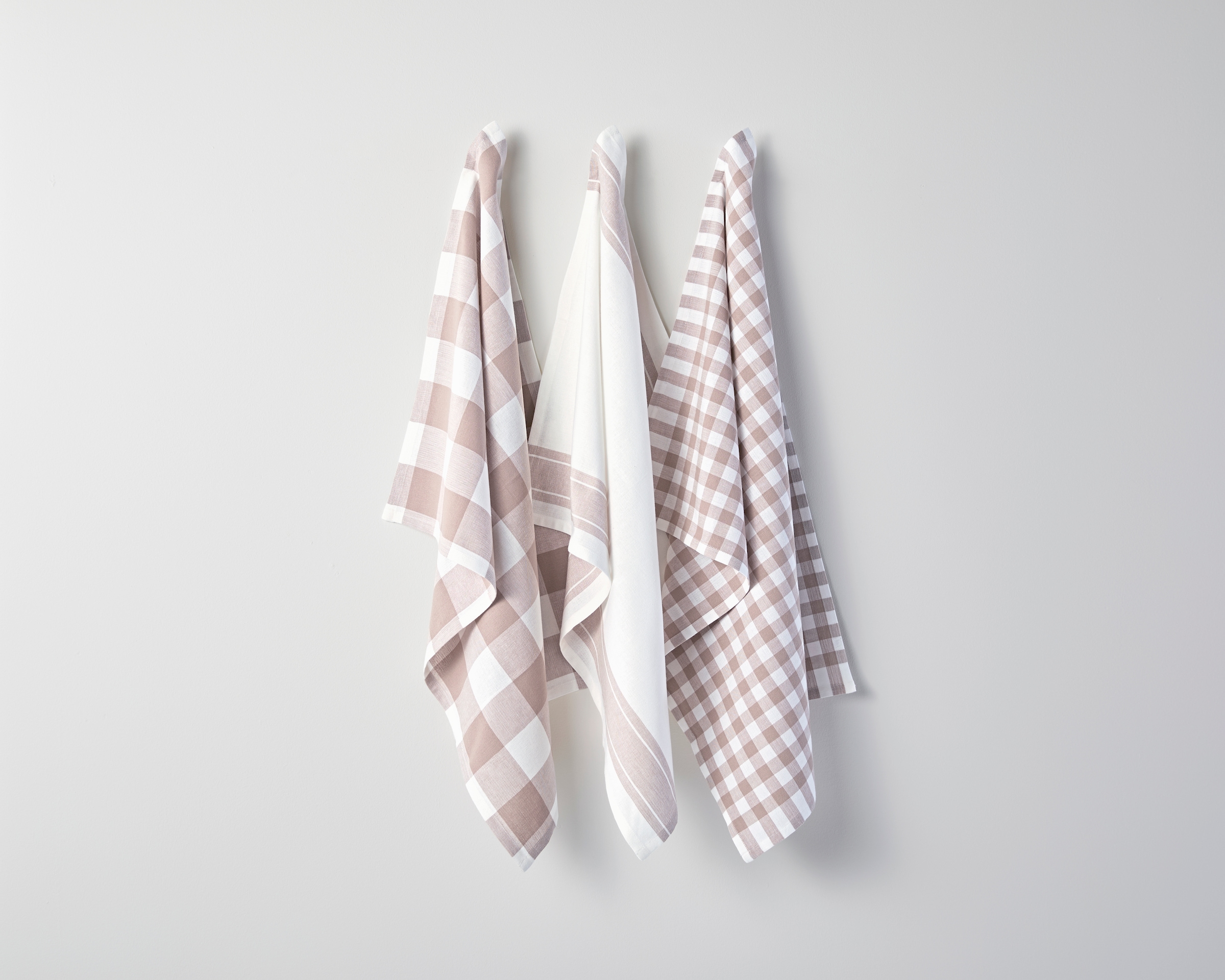 GOODproduct Chiffon à vaisselle »Ravven« 100 % coton, 70 × 50 cm, lot de 3, choix de couleurs, carreaux, rayures