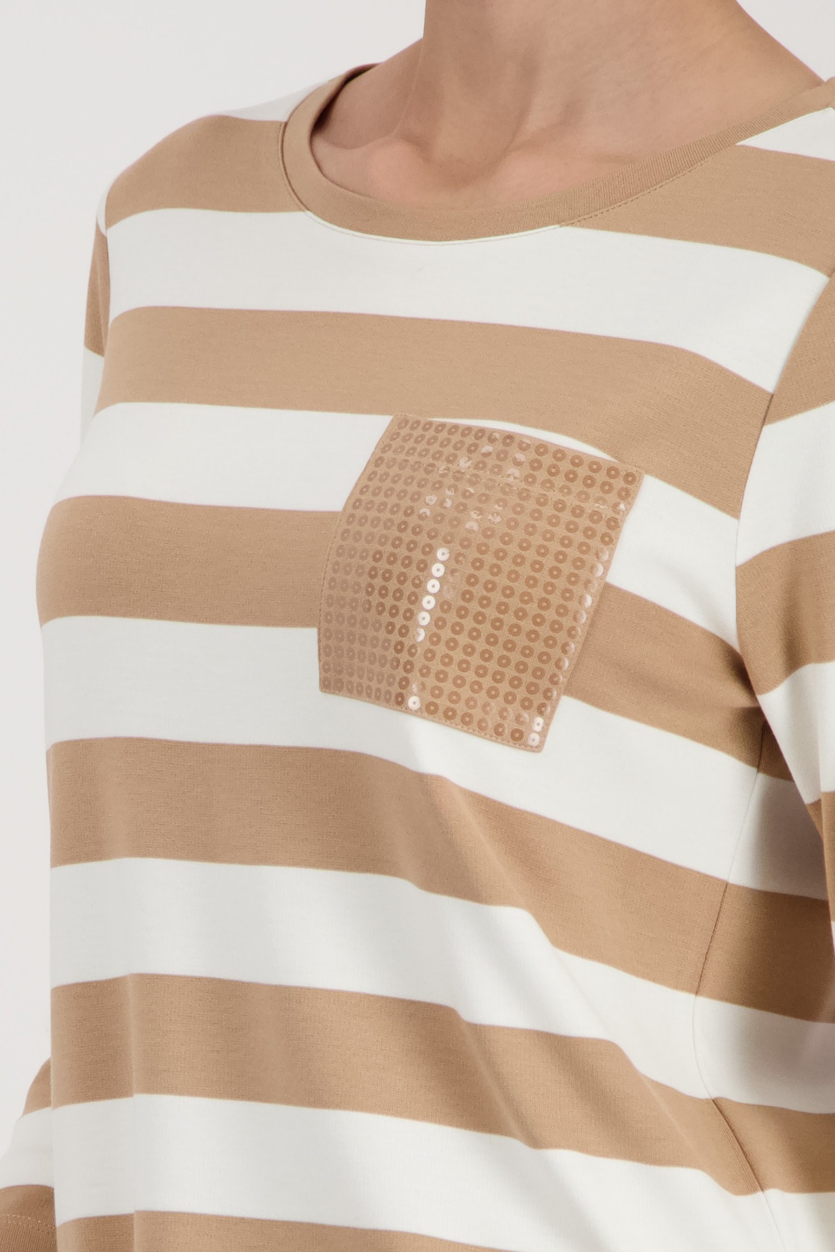 Monari Sweatshirt »Sweatshirt Ringel + Schmuck«, Regular fit mit Streifen
