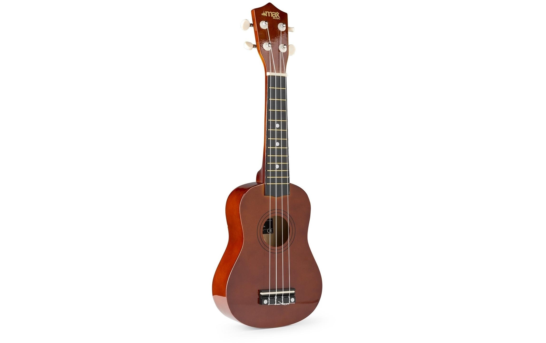 Ukulele »UKEY Set Soprano Dunkel Natur 21 Zoll«, Holzart: Linde (China)