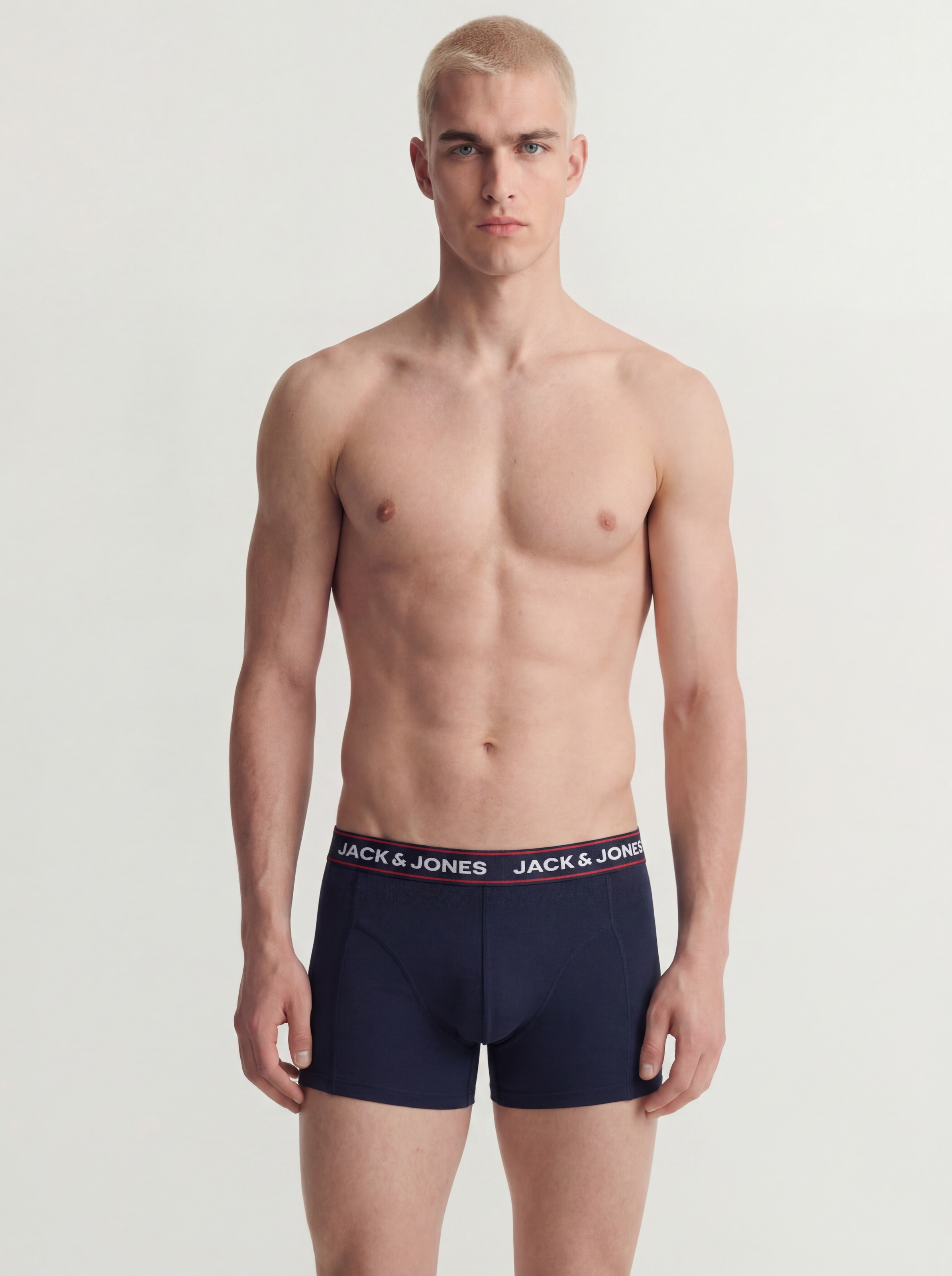 Jack & Jones PlusSize Tronc »JACMAX SOLID TRUNKS 5 PACK BTW PLS« Paquet, 5 cuis mélange de coton, bord-côte élastique