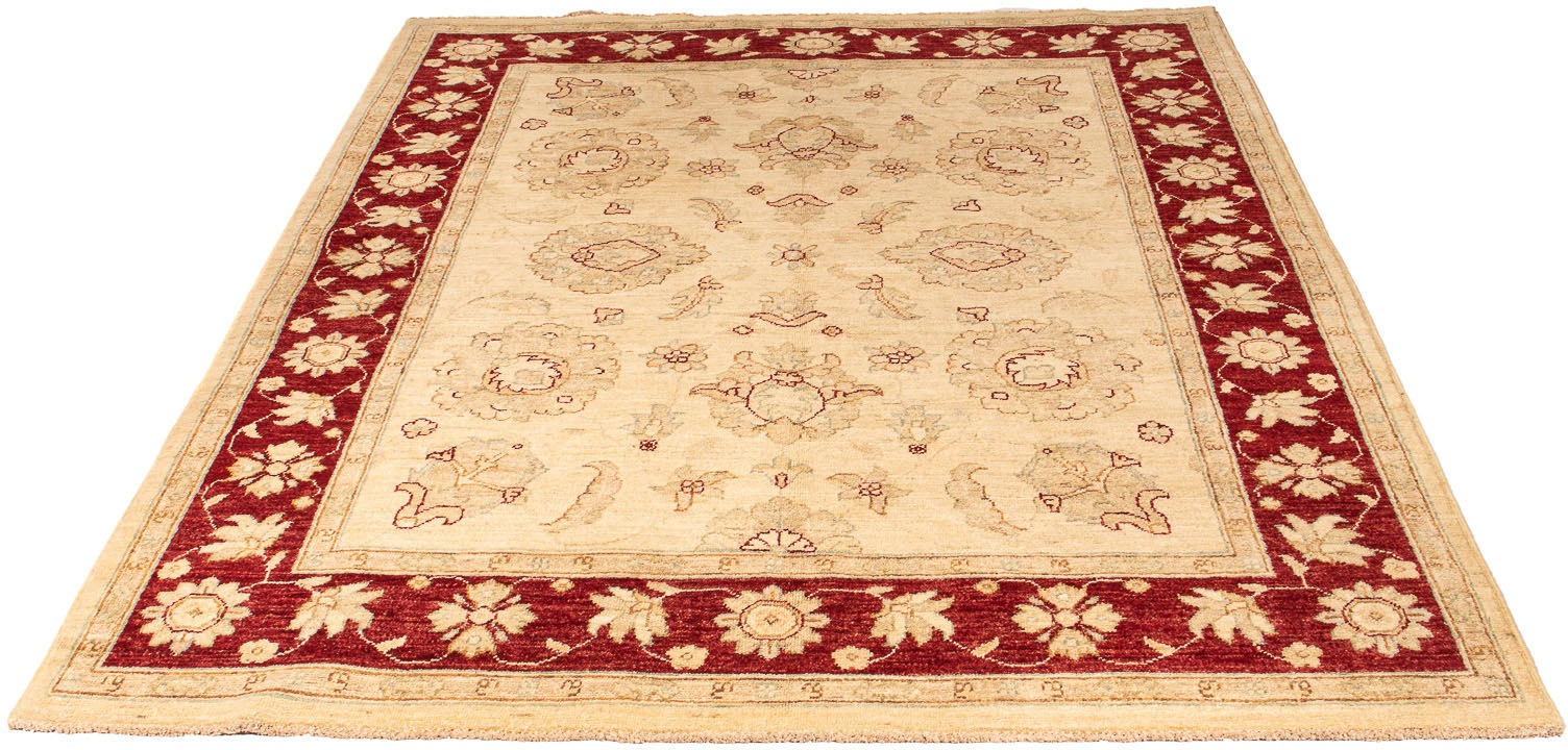 Image of morgenland Orientteppich »Ziegler - 207 x 156 cm - beige«, rechteckig, 6 mm Höhe, Wohnzimmer, Handgeknüpft, Einzelstück mit Zertifikat bei Ackermann Versand Schweiz