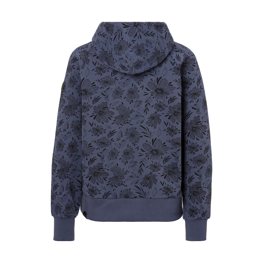 Ragwear Hoodie »nachhaltiges Sweatshirt TONNA SPRING von Ragwear«, (mit Allover Blumendruck und Kapuze mit Kordelzug)