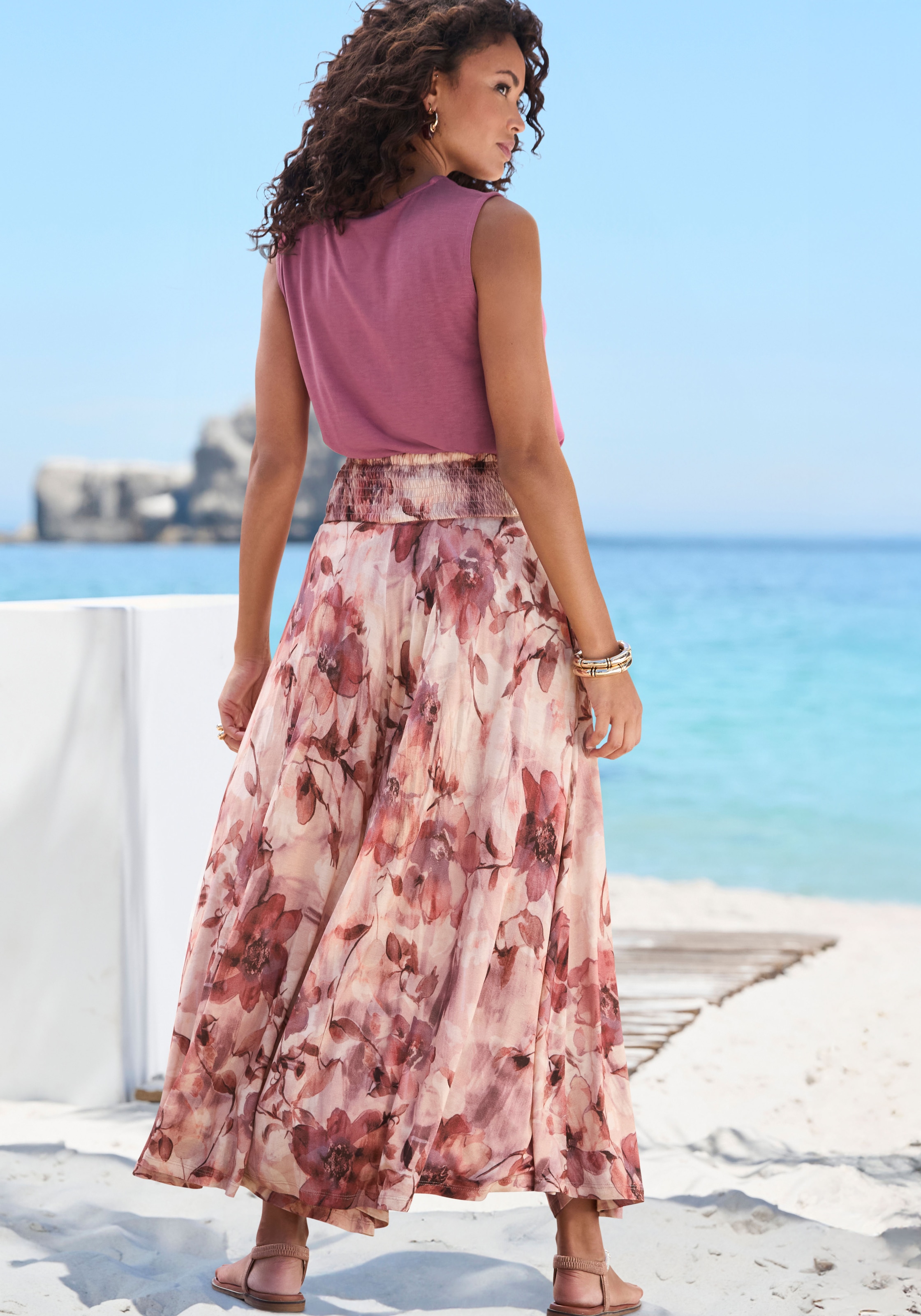LASCANA Strandtop mit Zierknöpfen, Sommertop, Basic