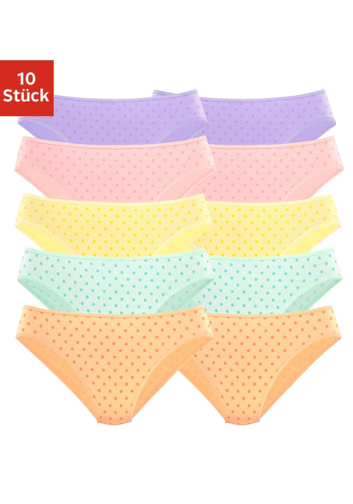 Image of petite fleur by Lascana Bikinislip 10er-Pack, aus elastischer Baumwolle