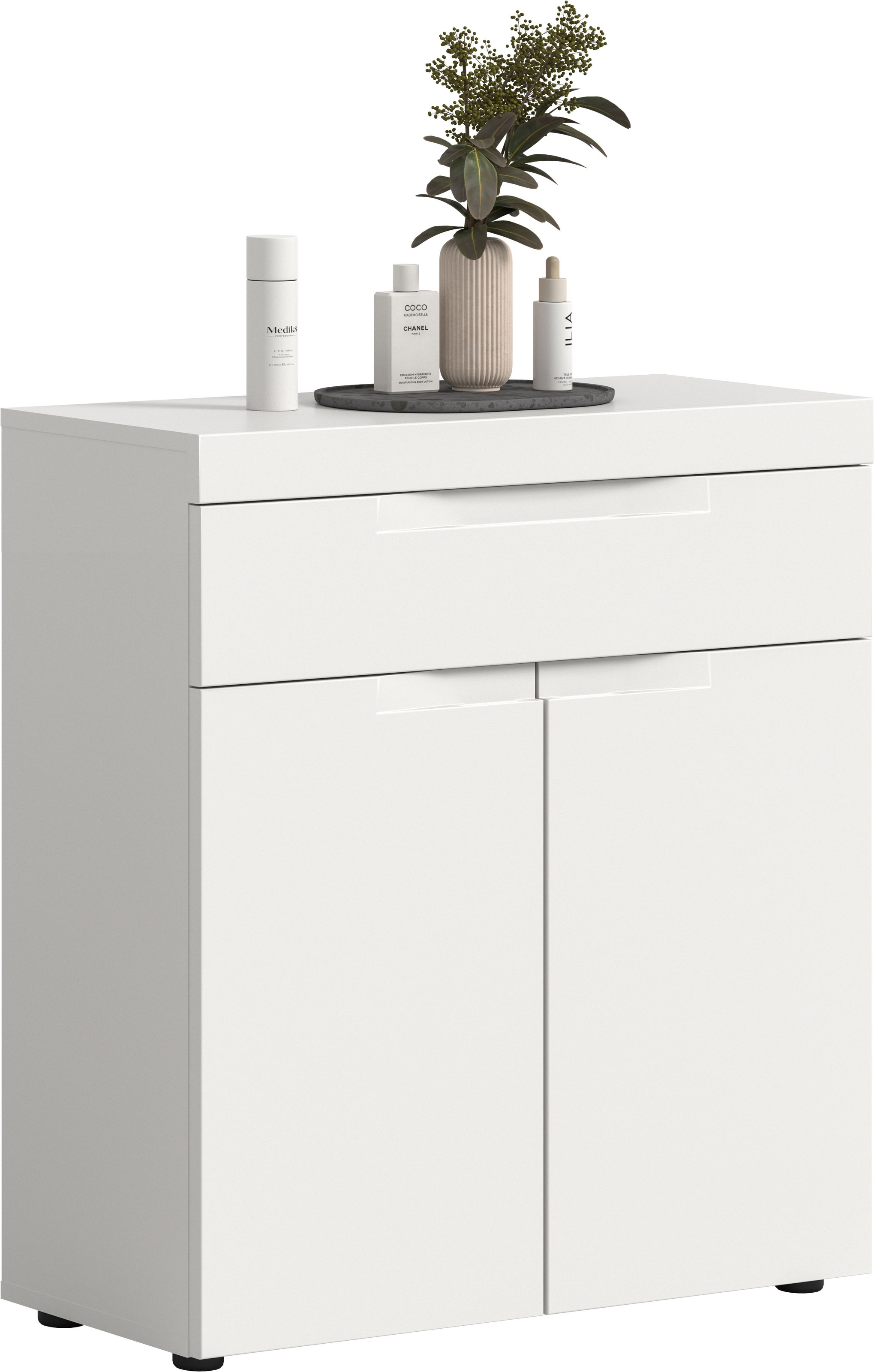 Image of GOODproduct Badkommode "MAOI, Breite 75 cm, 2 Türen, 1 Schubkasten, 2 Fächer" Badezimmerschrank, Schrank, Kommode, Midischrank, Bad, Badezimmer