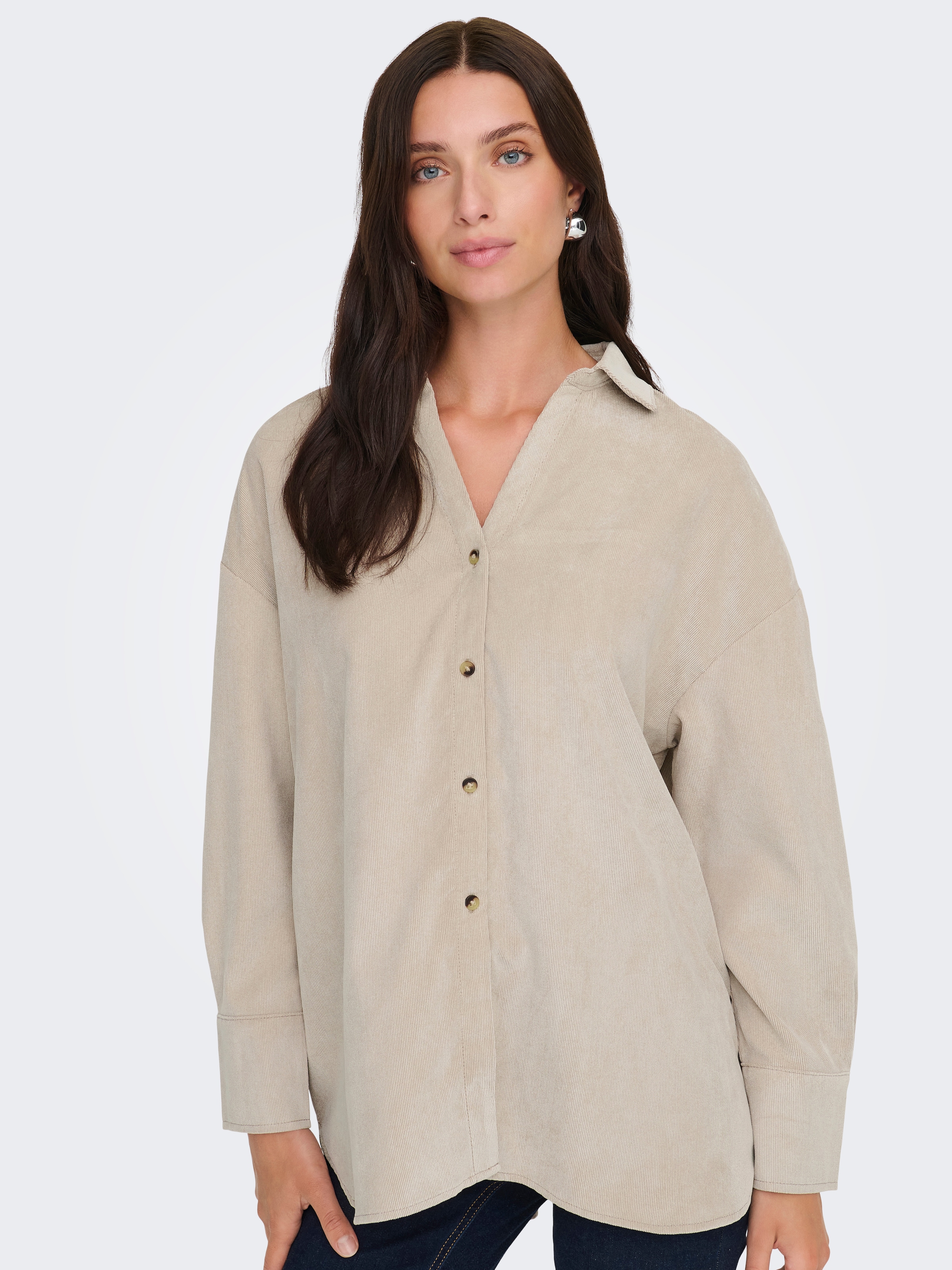 ONLY Blouse à manches longues »ONLMARIKE LIFE L/S CORD LOOSE SHIRT PNT«