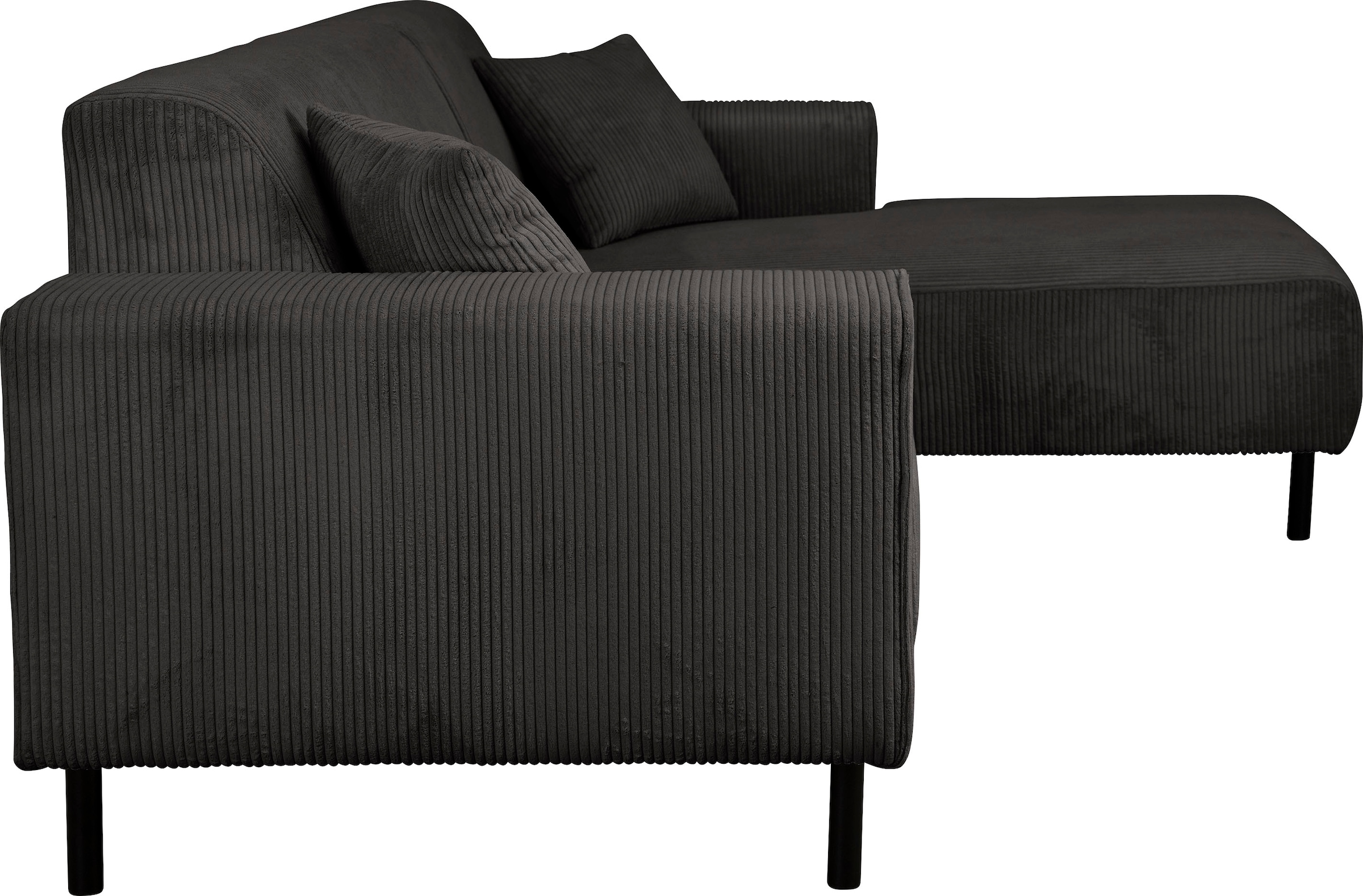 Home affaire Ecksofa »ARROS L-Form mit Wellenunterfederung, Masse B/T/H: 235/163/81 cm«, incl. Zierkissen, mit Recamiere rechts/links bestellbar, auch in Cord