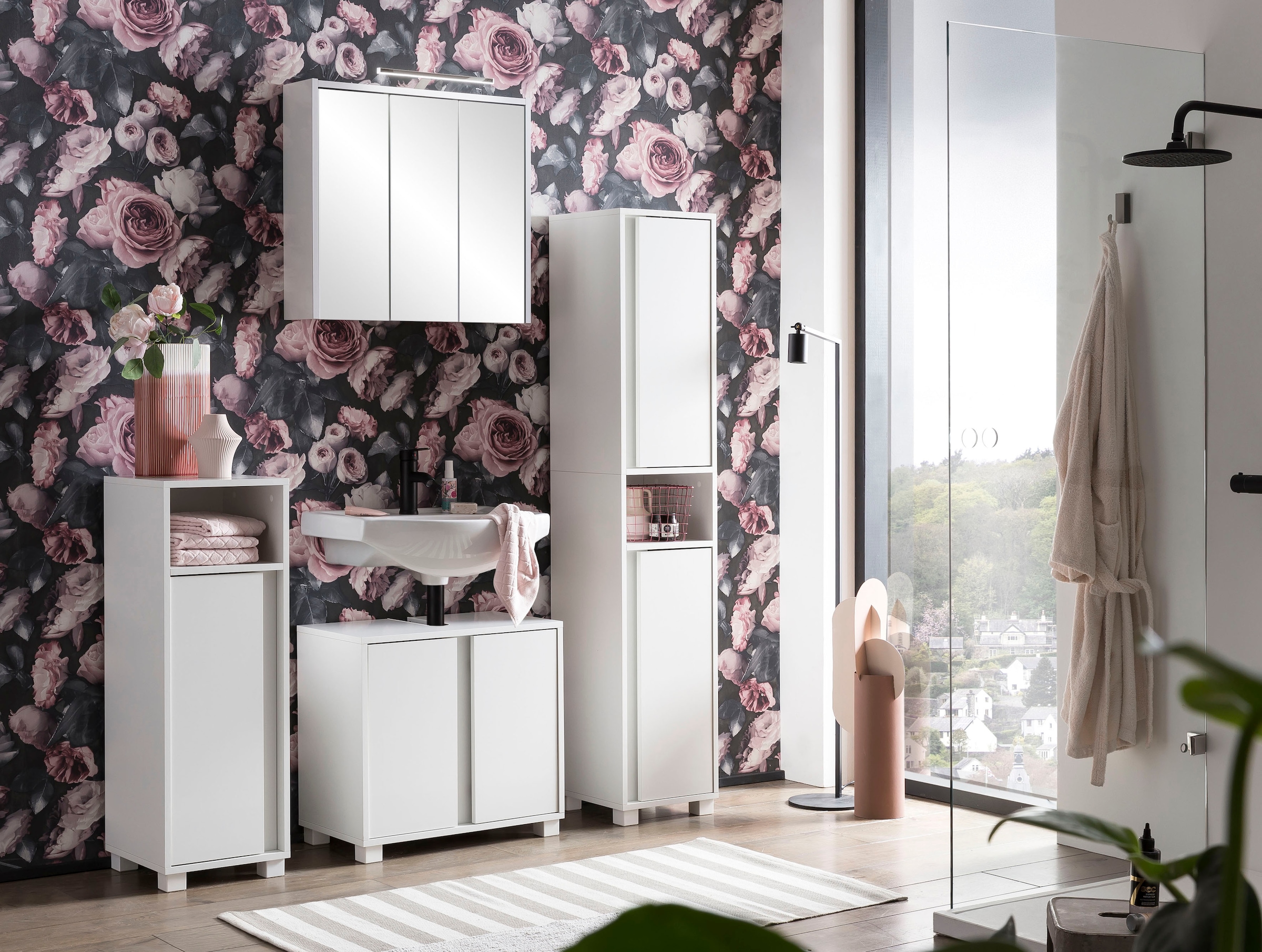 welltime Armoire haute »Dex« Badmöbel, Breite 32cm