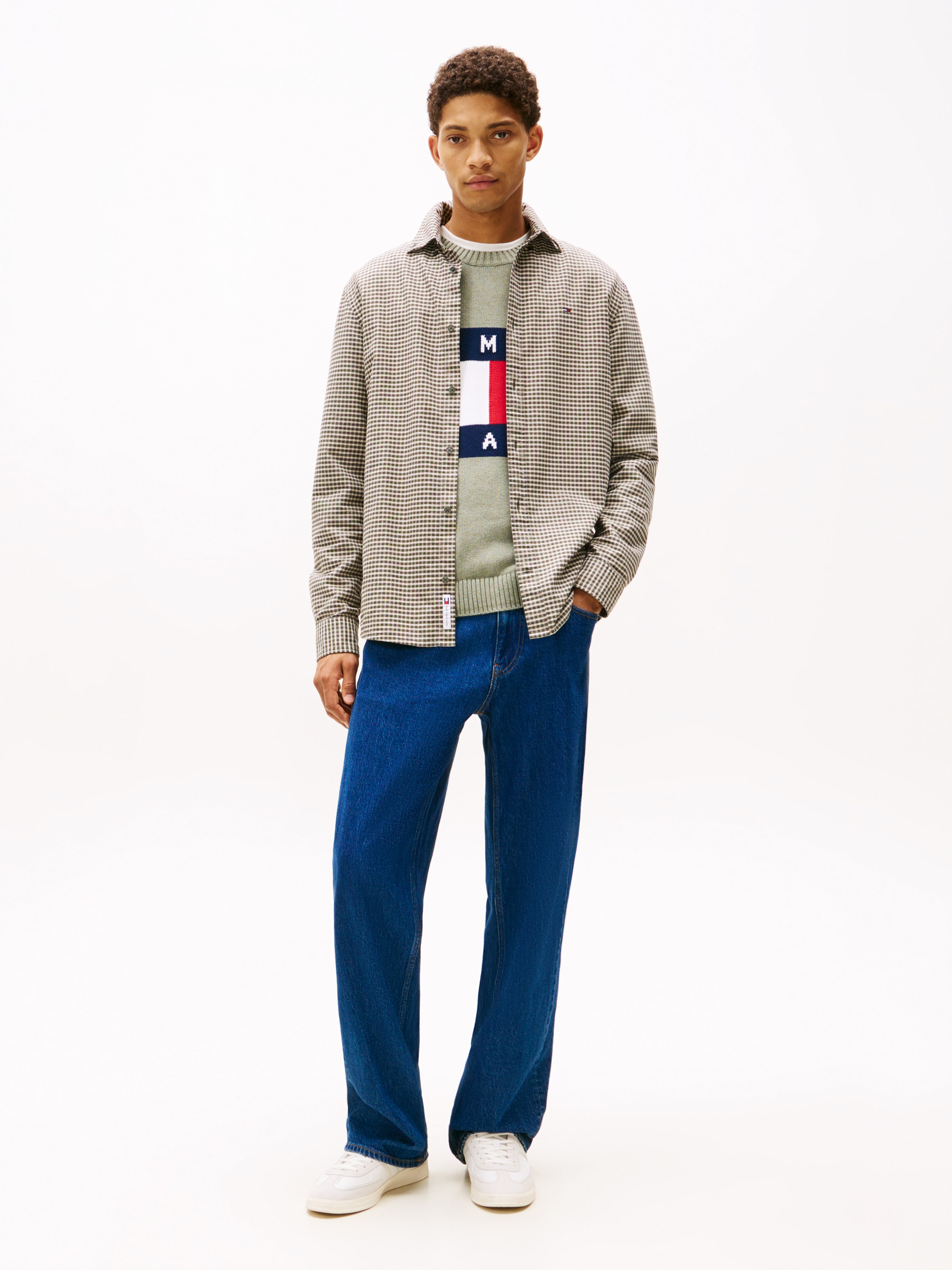 Tommy Jeans Langarmhemd »TJM OXFORD CHECK«, regular fit, Karohemd, Button-down-Kragen