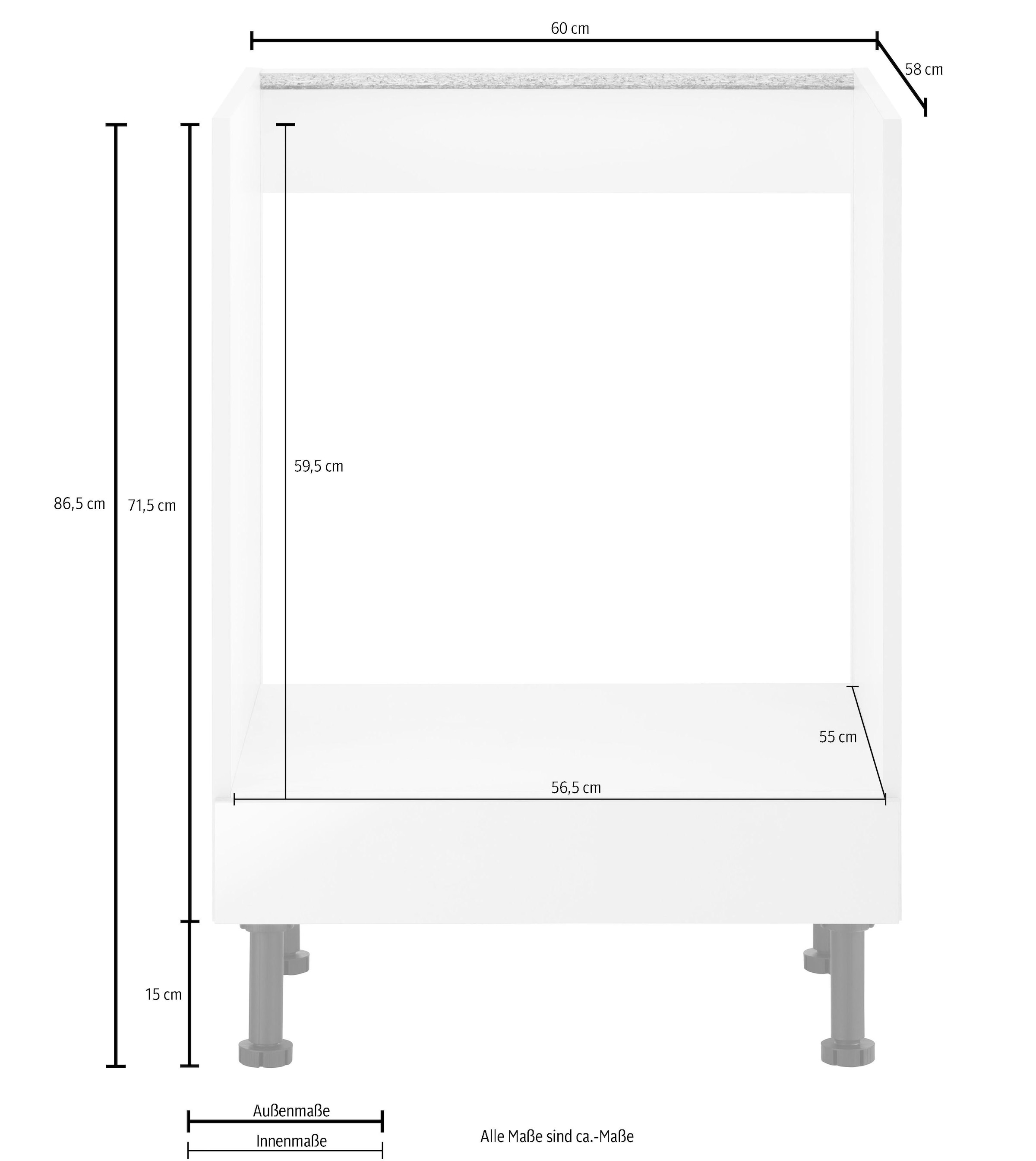 ♕ wiho Küchen Herdumbauschrank »Ela«, Breite 60 cm versandkostenfrei auf