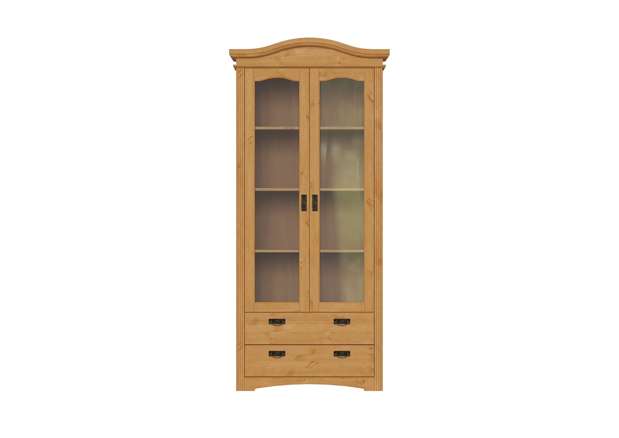 Home affaire Vitrine »Konrad«, aus massiver Kiefer, mit Glaseinsätzen, B/T: 94/208 cm