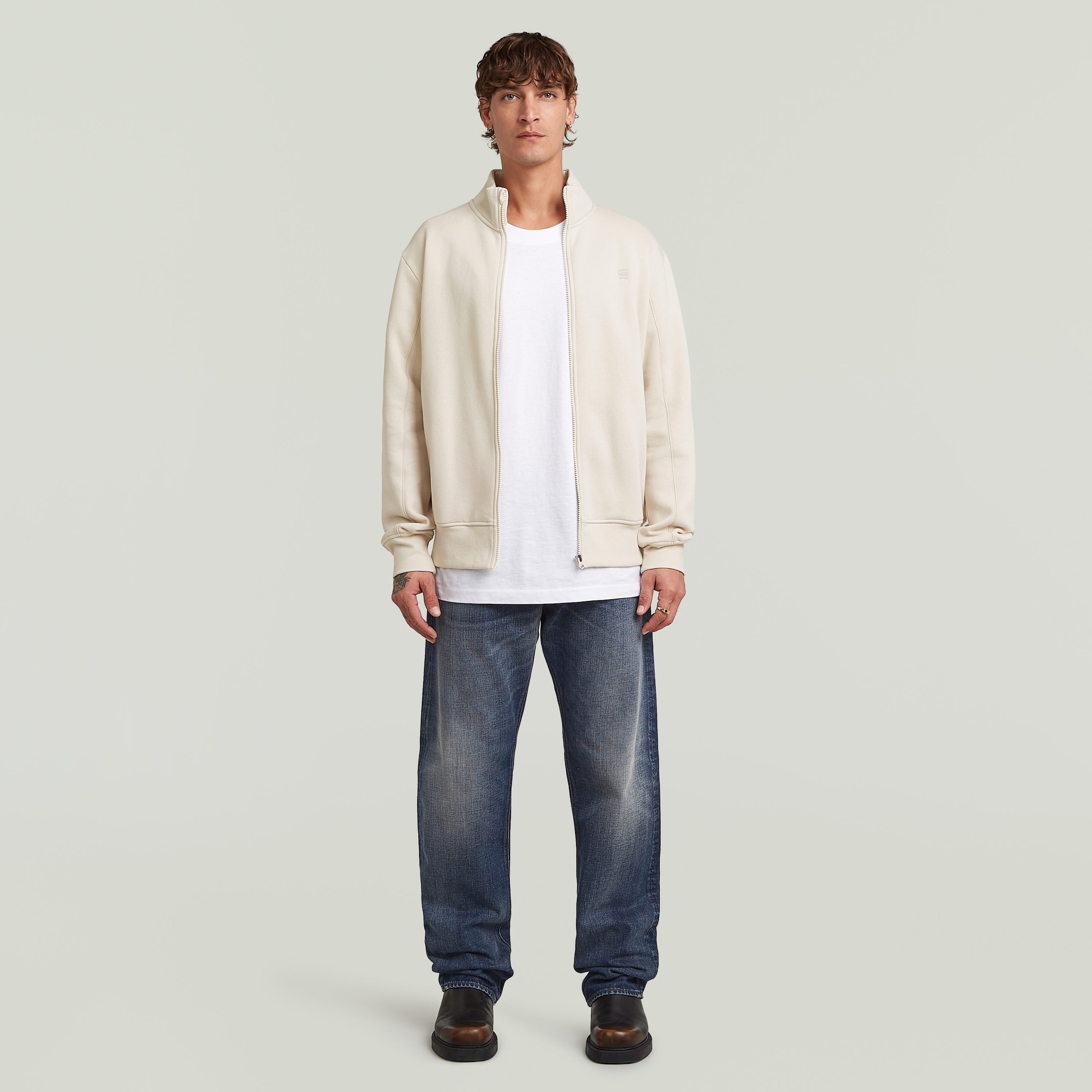 G-STAR Veste sweat mit Logostickerei auf der Brust