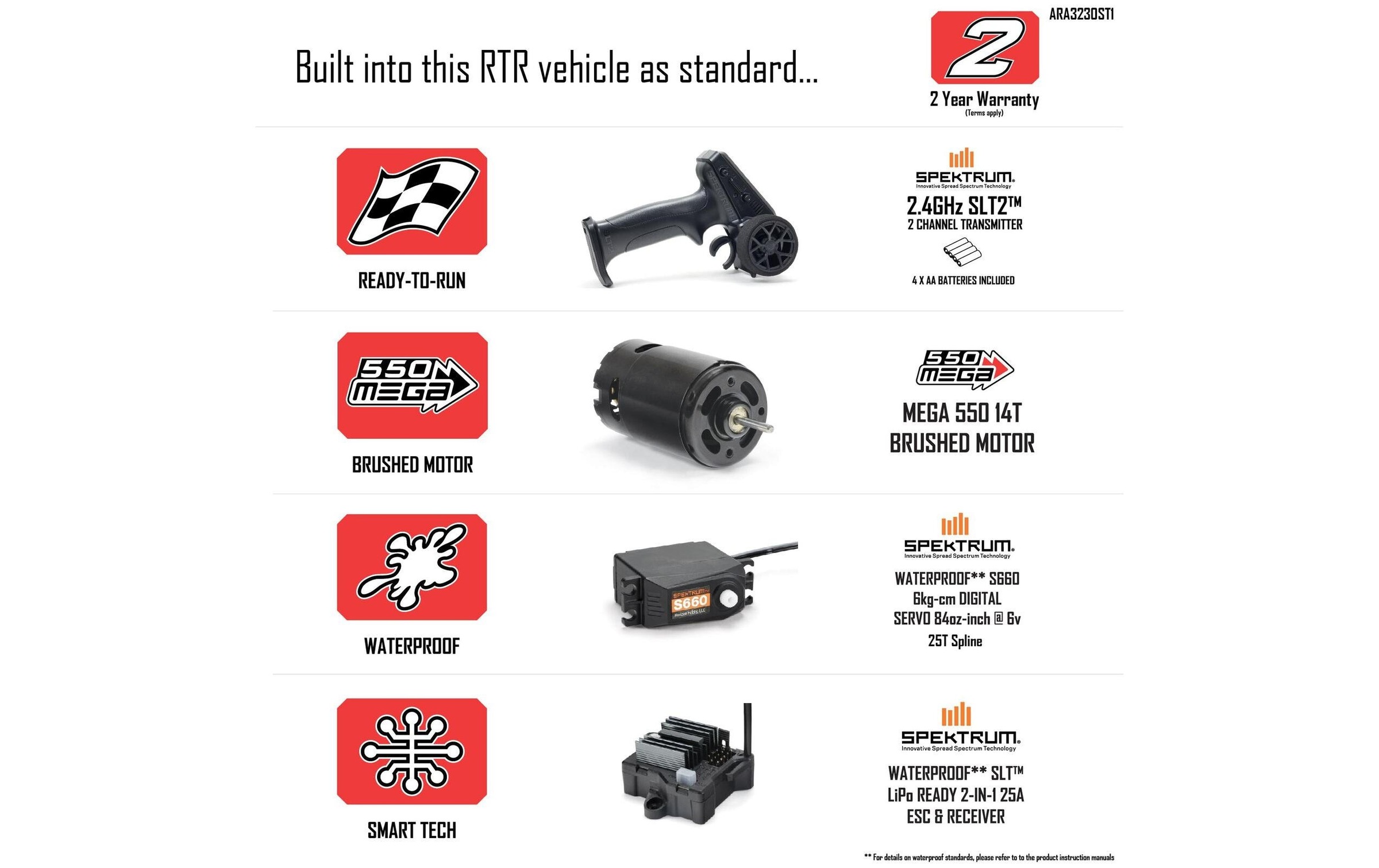 RC-Boot »Arrma Truck Gorgon MEGA 550 RWD Gelb RTR«