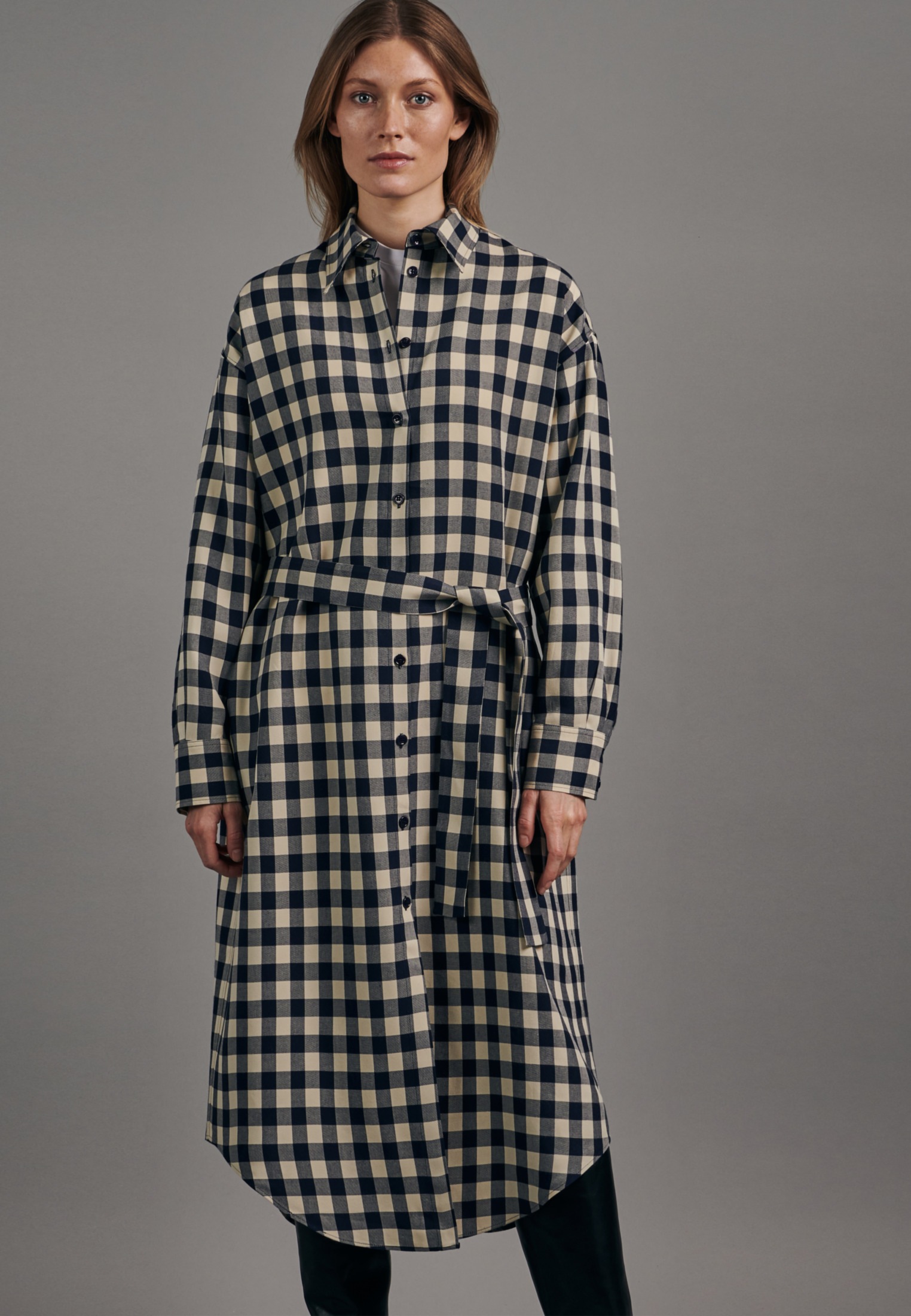 Image of seidensticker Sommerkleid »Schwarze Rose«, Langarm Kragen Karo bei Ackermann Versand Schweiz