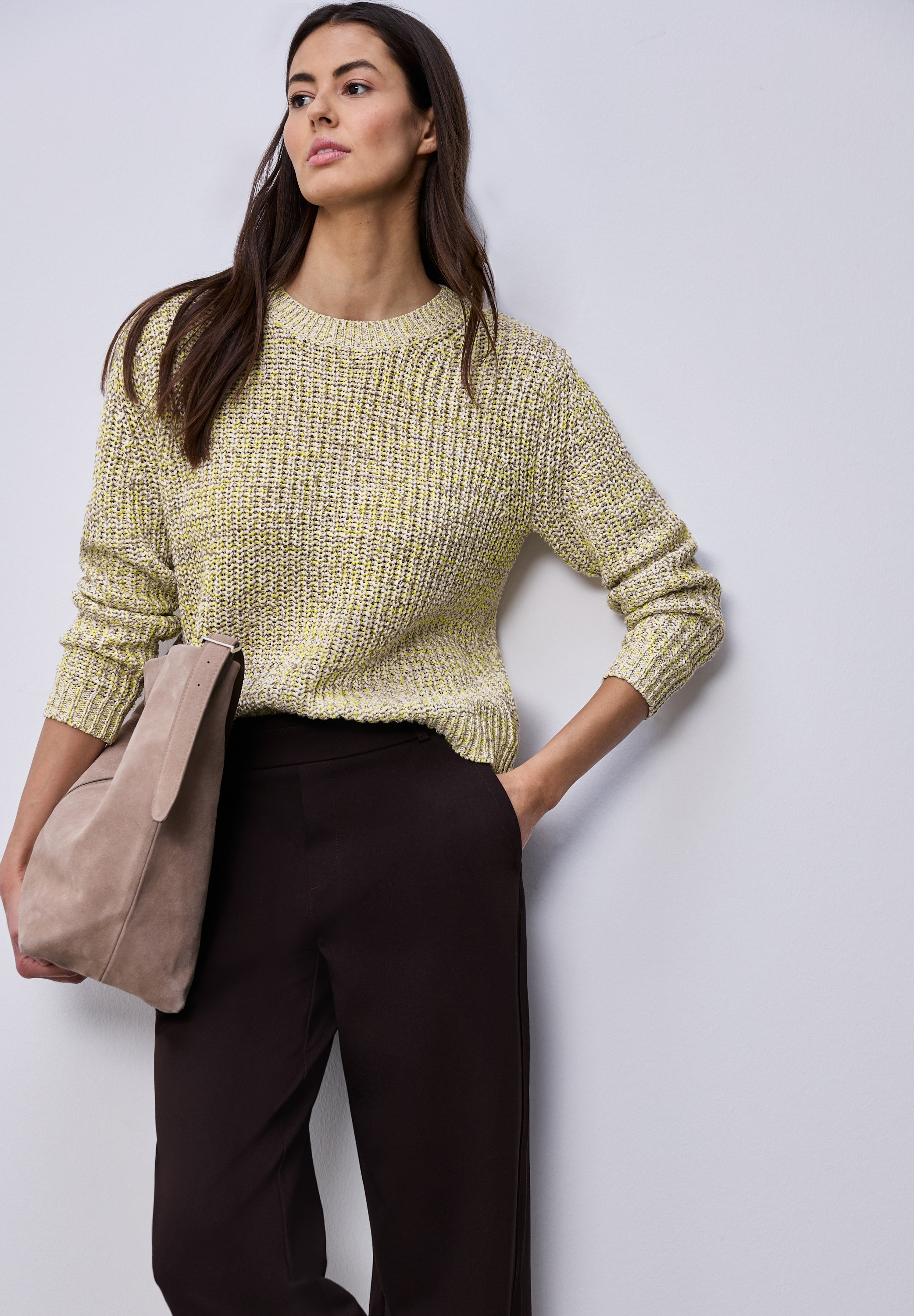 Image of STREET ONE Strickpullover im Melange-Look
