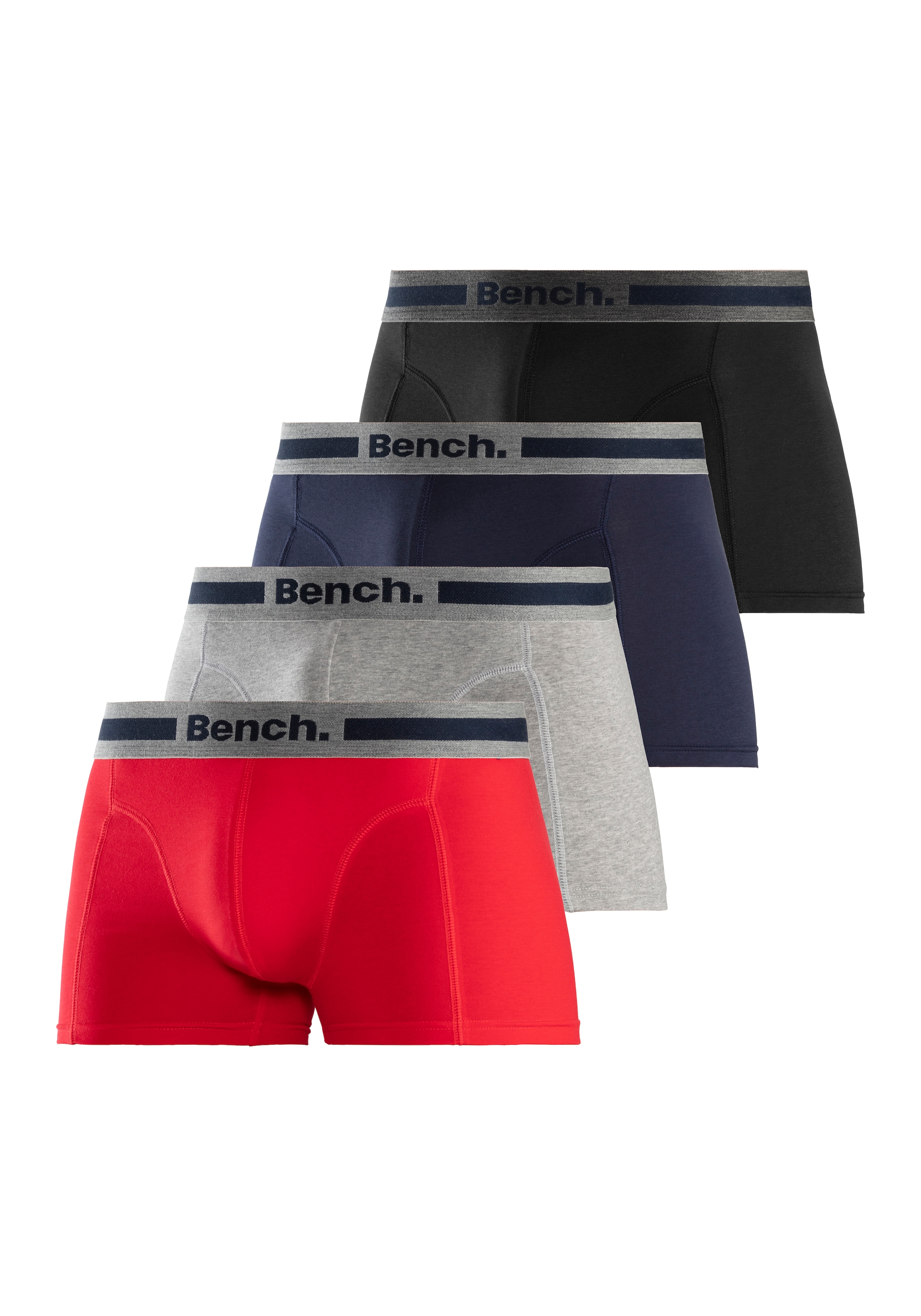 Bench. Boxer »Boxershorts für Herren« Packung, 4 Stk. Unterhosen mit Overlock-Nähten vorn