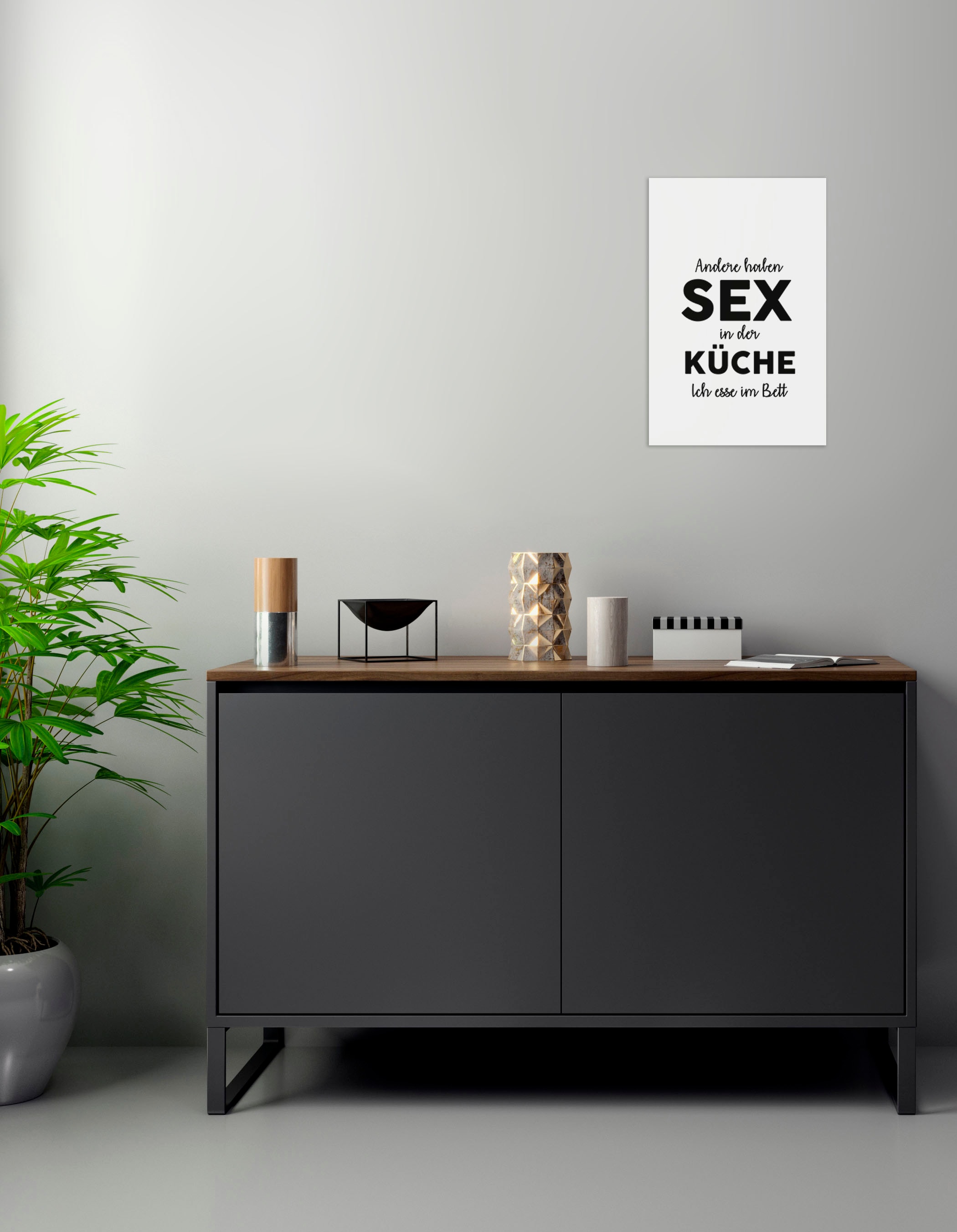 queence Wanddekoobjekt »Andere haben Sex in der ...«, Stahlschild, Blechschild, Spruch