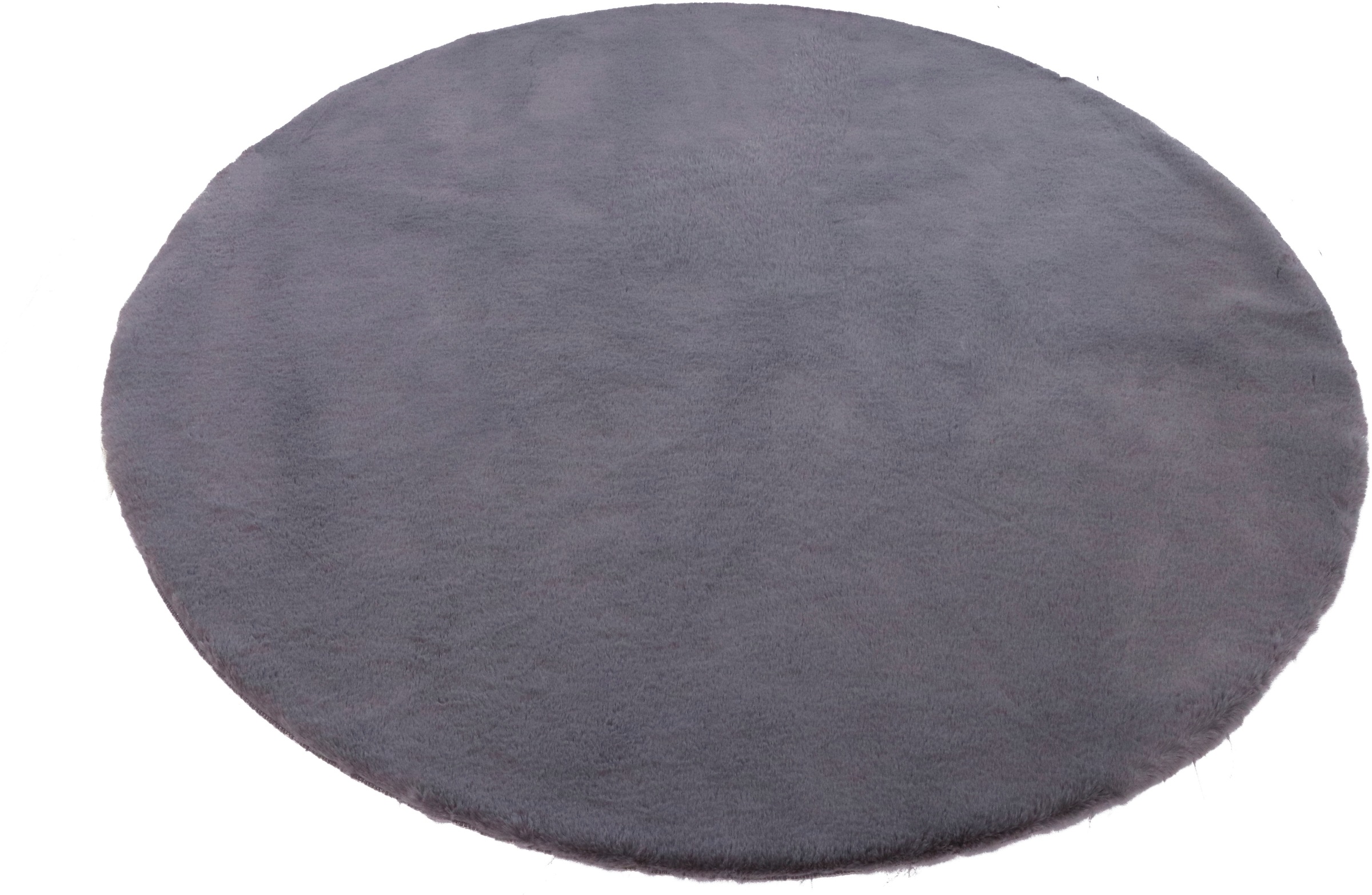 Image of my home Teppich »Norton«, rund, 20 mm Höhe, Kaninchenfell-Haptik, Wohnzimmer bei Ackermann Versand Schweiz