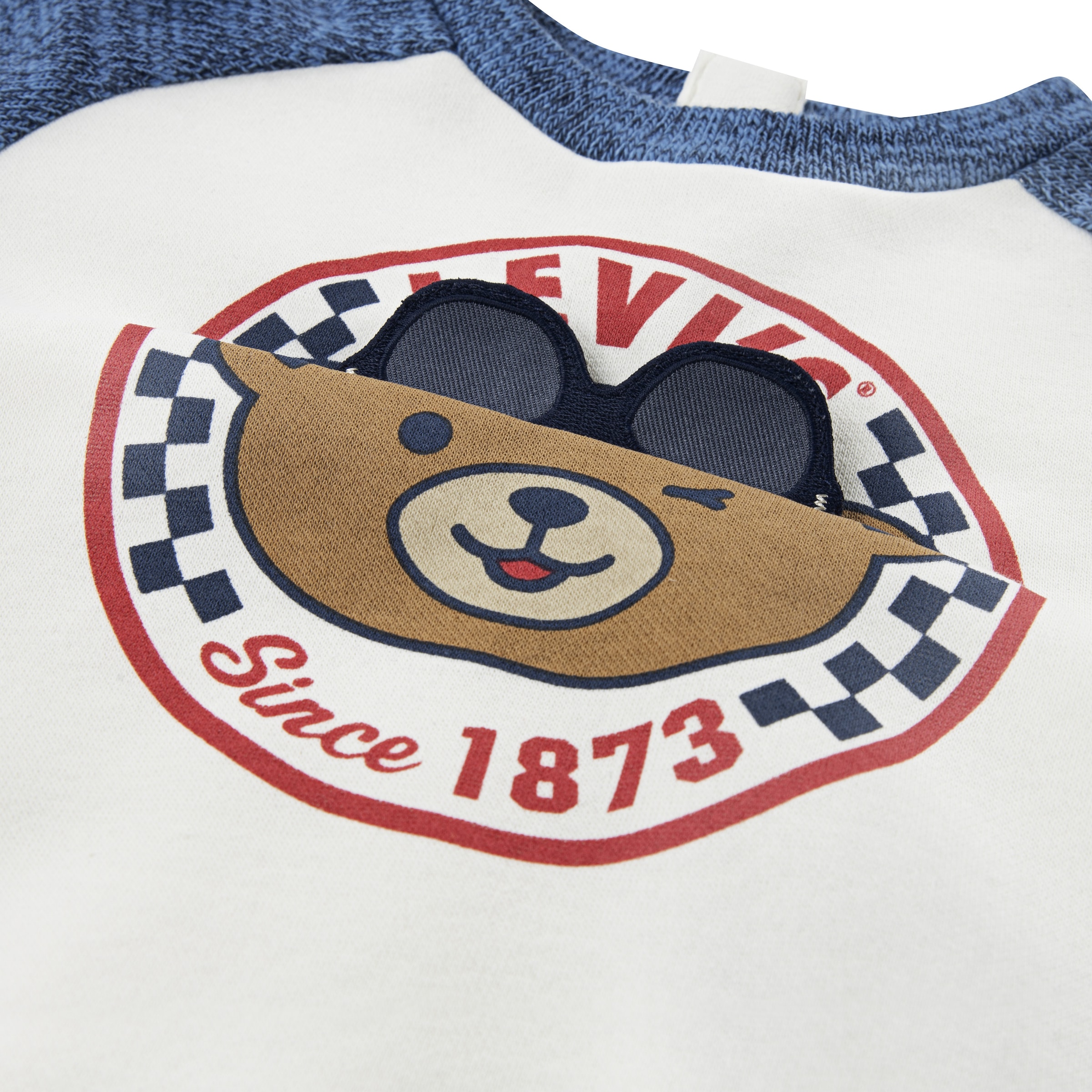 Levi's® Kids Langarmshirt & Hose »LVB SNIT MOTO CREW,DENIM«, Raglanärmel sorgen für mehr Bewegungsfreiheit