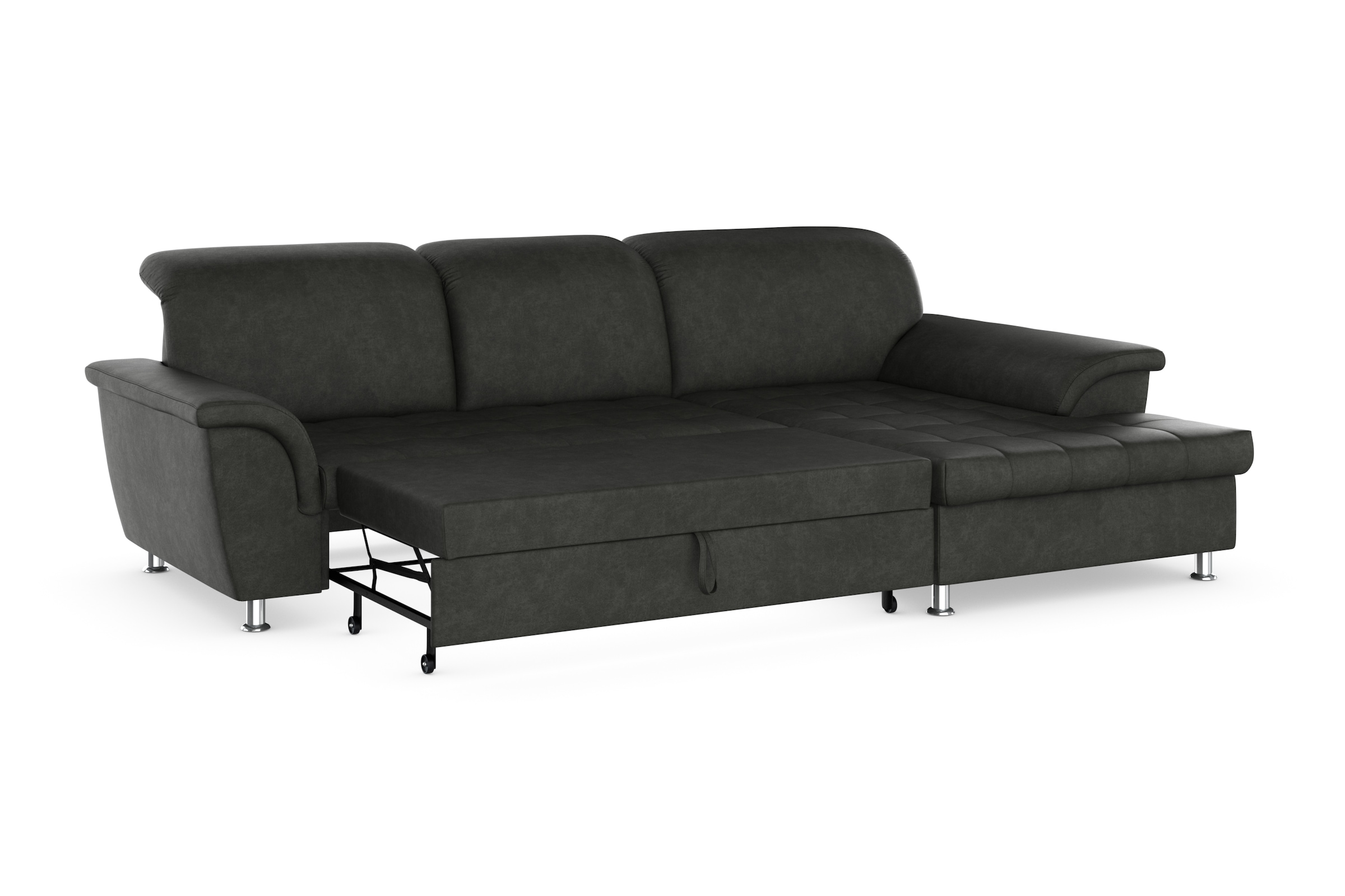 DOMO collection Ecksofa Franzi, wahlweise mit Bettfunktion, Bettkasten und Kopfteilverstellung