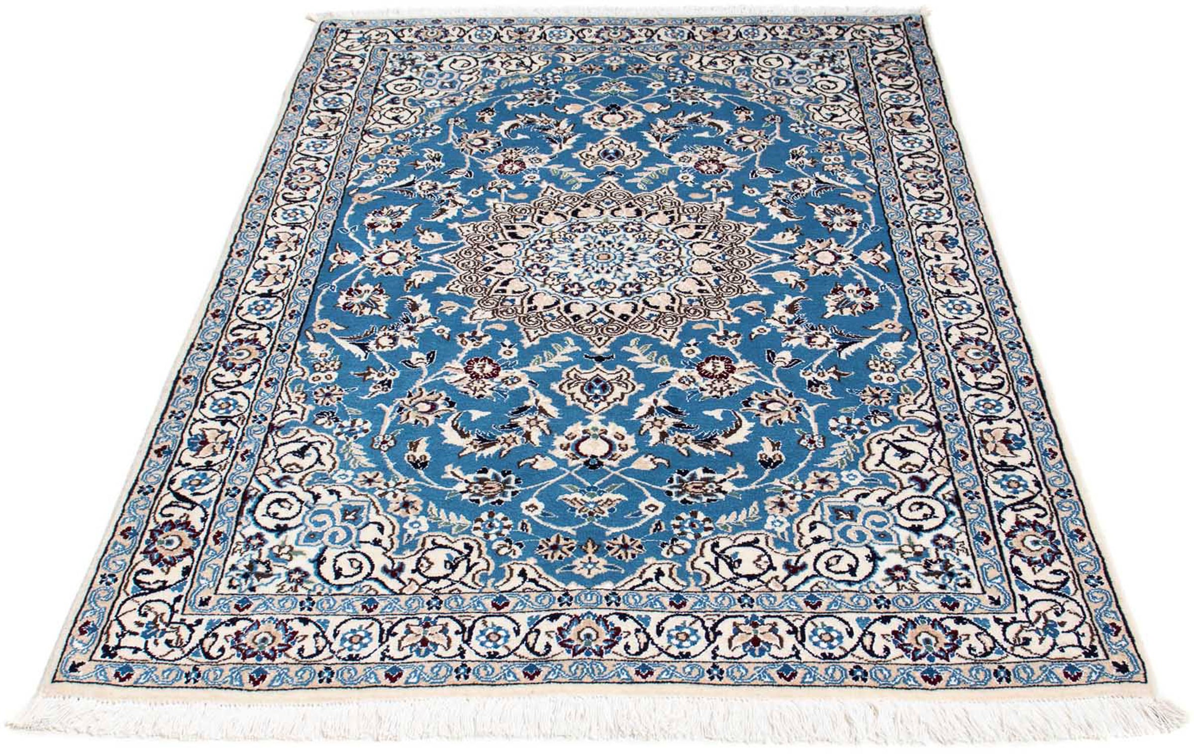 Orientteppich »Perser - Nain - Royal - 172 x 112 cm - blau«, rechteckig, Wohnzimmer,...