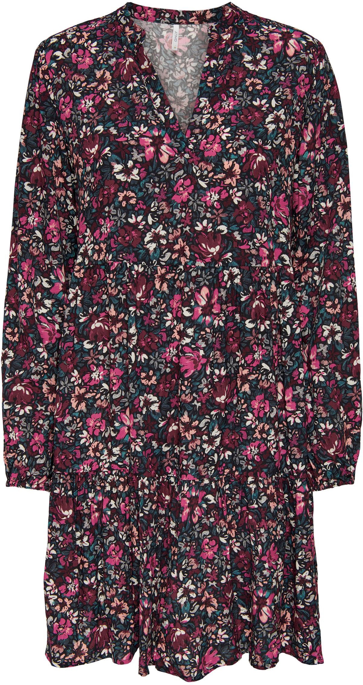 Image of Only Druckkleid »ONLGAIA LS V-NECK DRESS CS NN«, mit Volant bei Ackermann Versand Schweiz